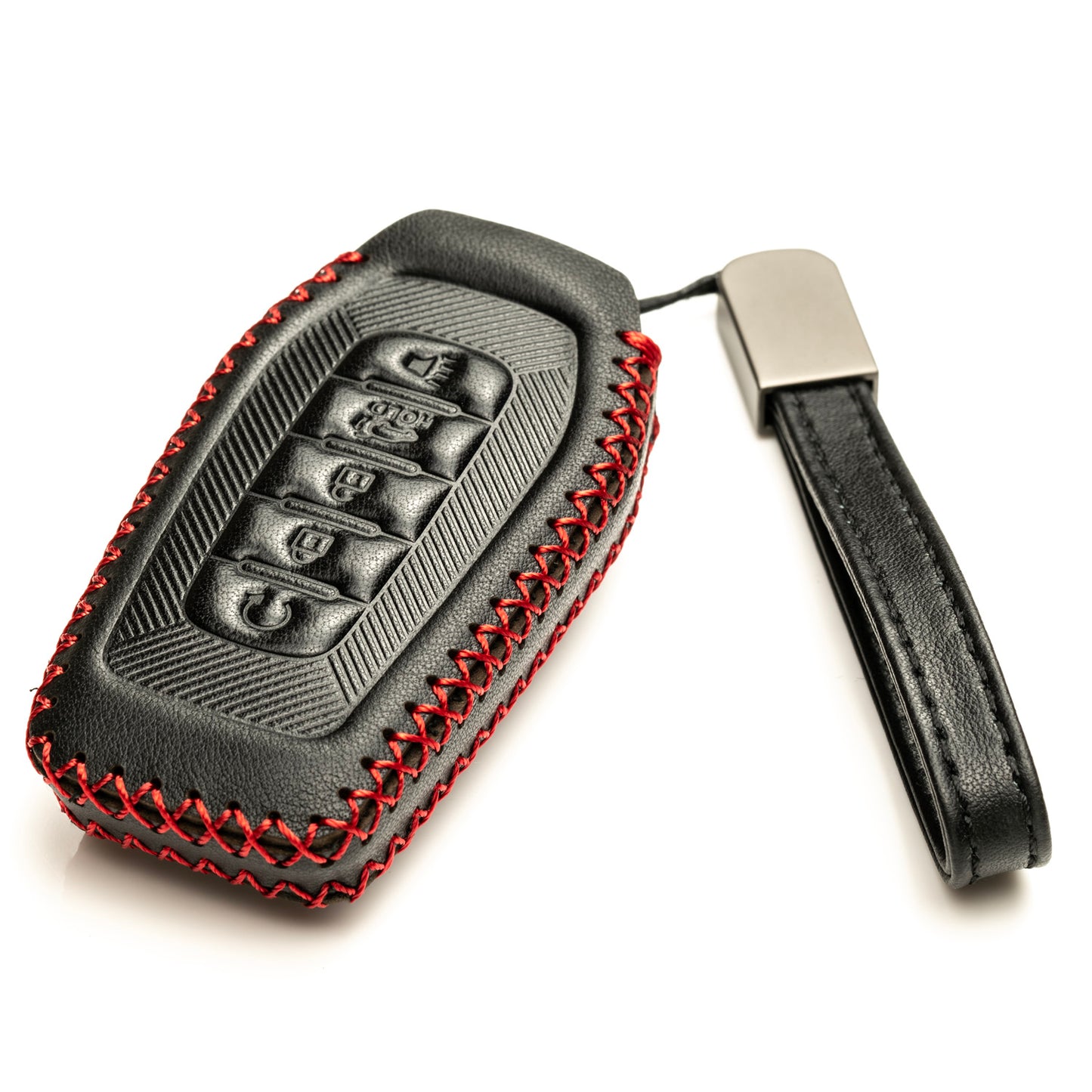 Vitodeco Leather Key Fob Cover Case Protector Compatible with Infiniti QX80, 5-Button