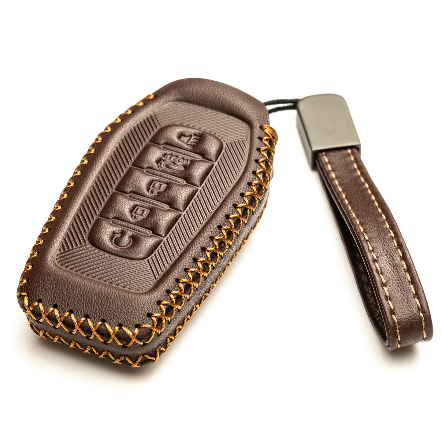 Vitodeco Leather Key Fob Cover Case Protector Compatible with Infiniti QX80, 5-Button