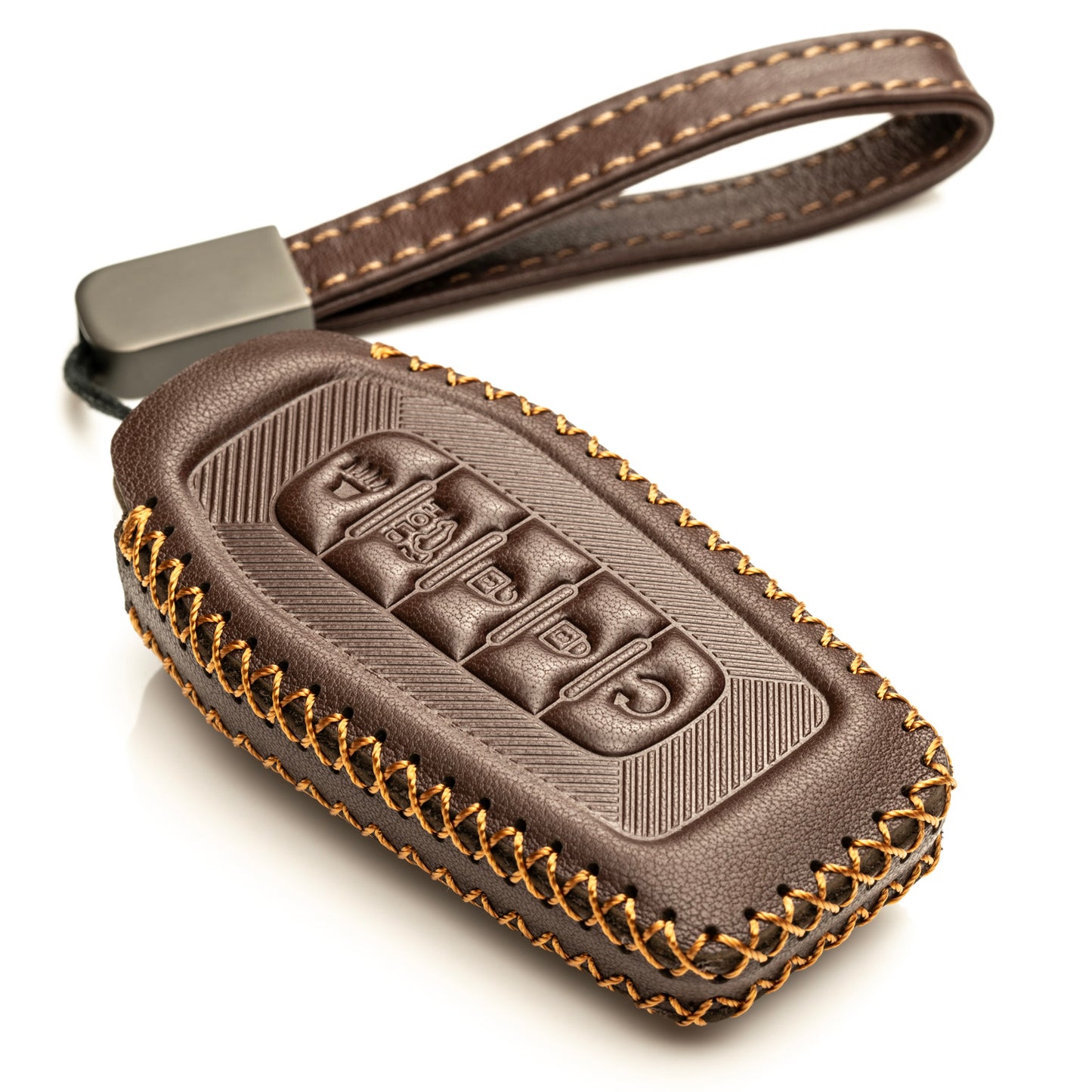 Vitodeco Leather Key Fob Cover Case Protector Compatible with Infiniti QX80, 5-Button