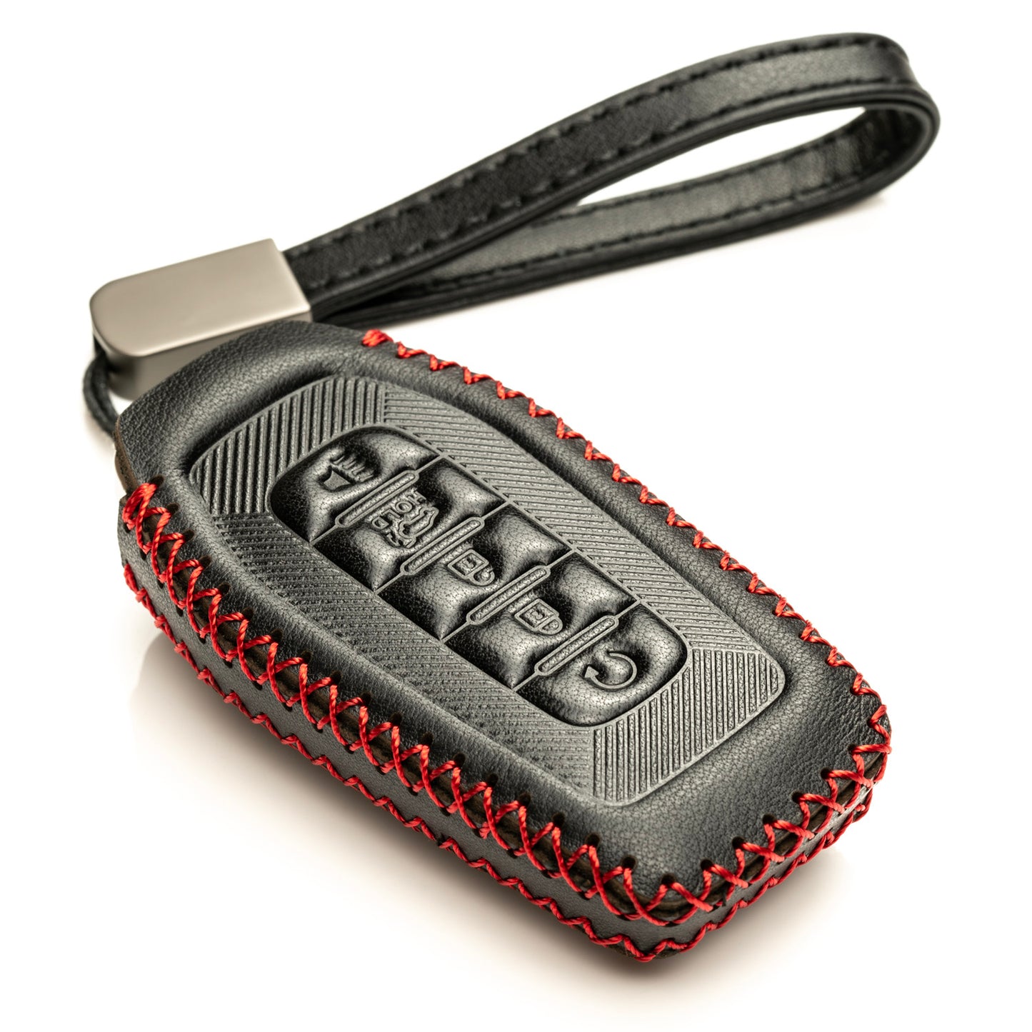 Vitodeco Leather Key Fob Cover Case Protector Compatible with Infiniti QX80, 5-Button