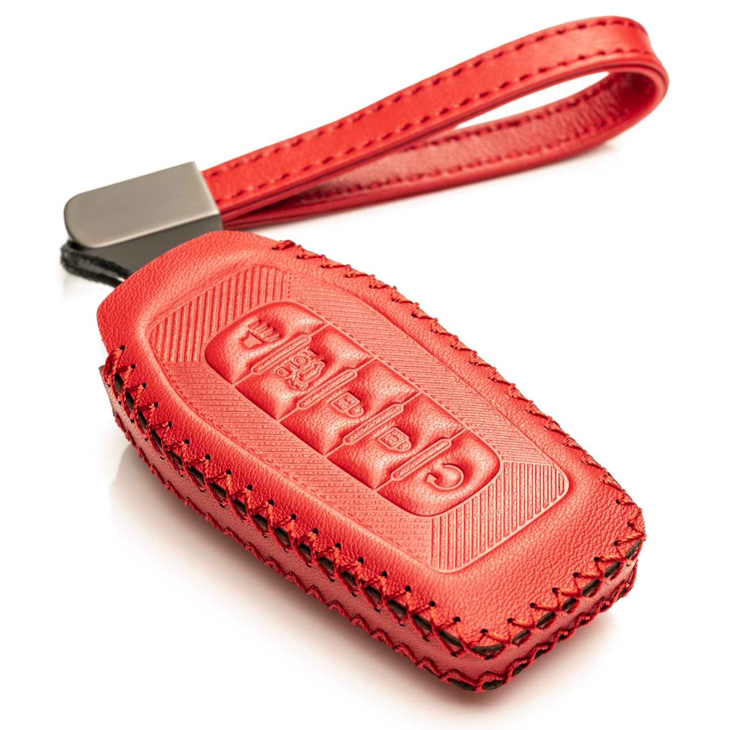 Vitodeco Leather Key Fob Cover Case Protector Compatible with Infiniti QX80, 5-Button