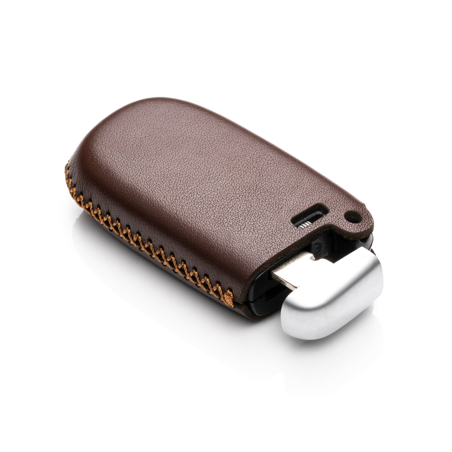 Vitodeco Leather Key Fob Case Compatible for 2014-2018 Jeep Cherokee, 2013-2017 Ram 1500, 2500, 3500, 5-Button
