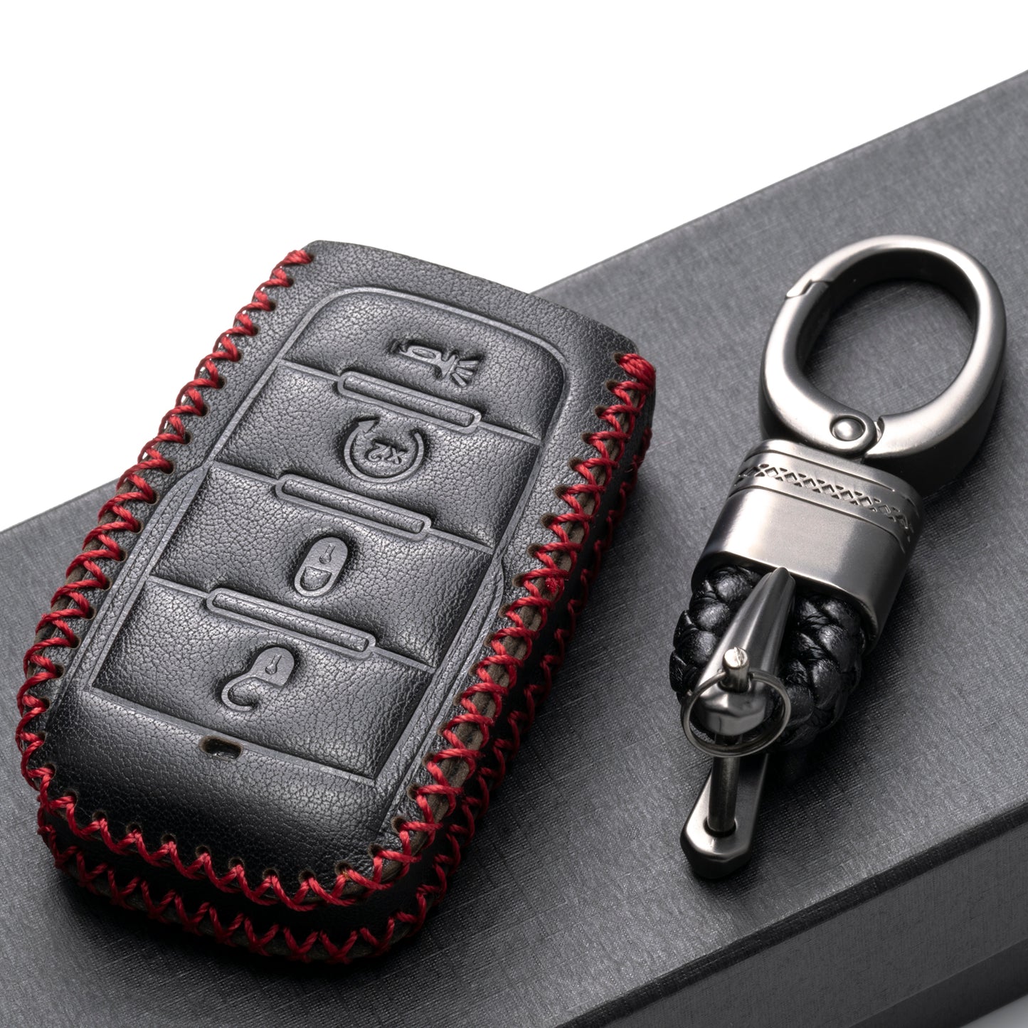 Vitodeco Leather Key Fob Case Compatible for RAM 2019-2025, 4-Button