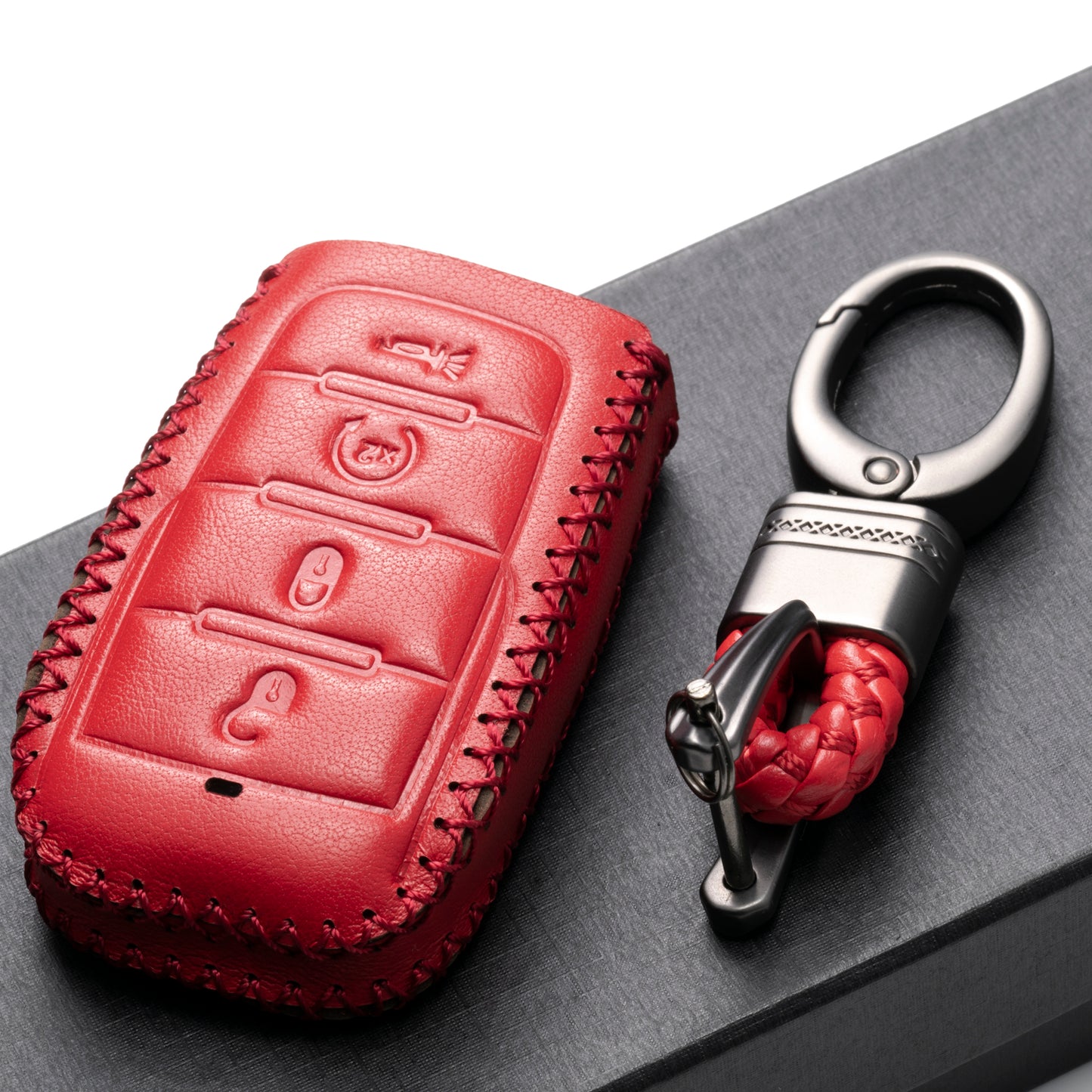 Vitodeco Leather Key Fob Case Compatible for RAM 2019-2025, 4-Button