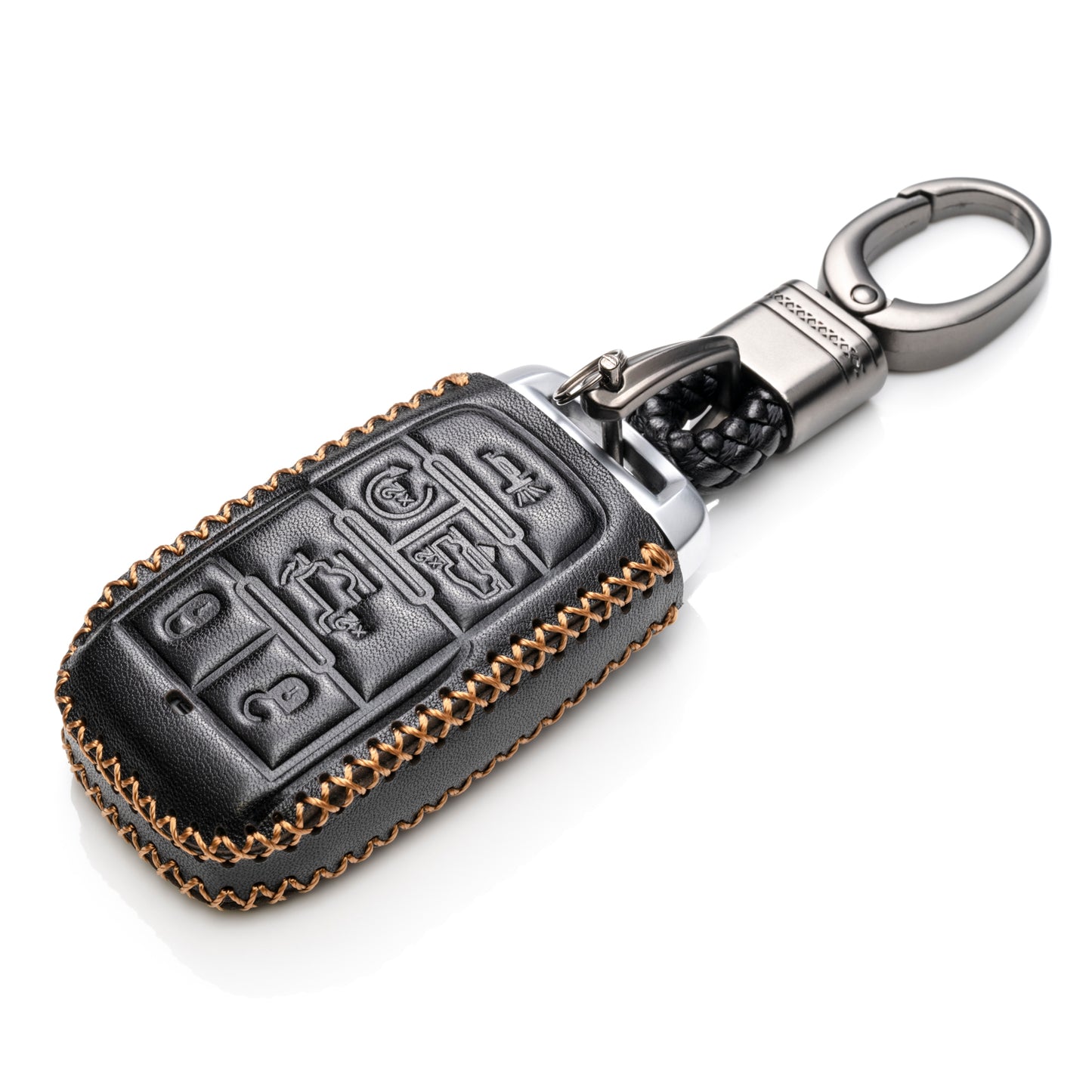 Vitodeco Leather Key Fob Case Compatible for RAM 1500, RAM 2500, RAM 3500 2019-2025, 6-Button