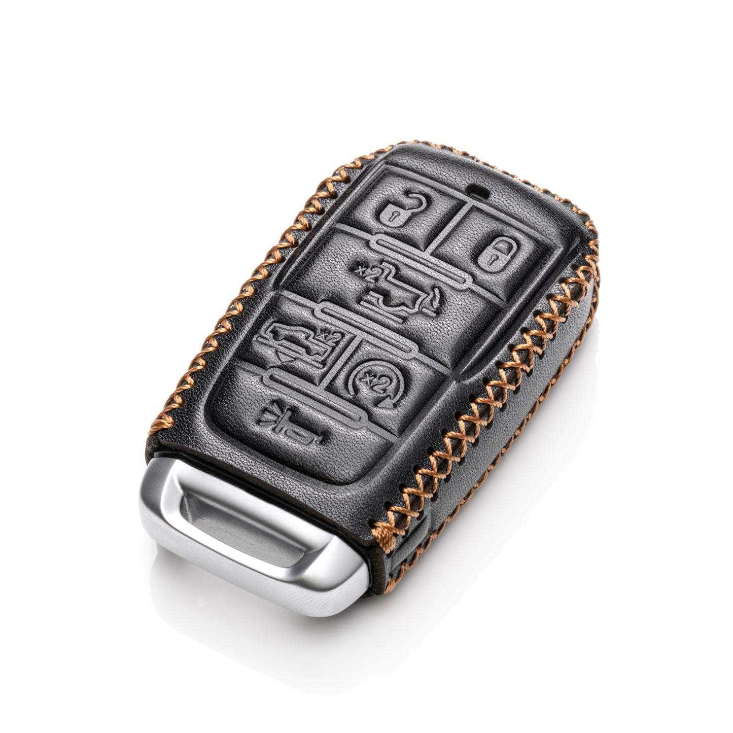 Vitodeco Leather Key Fob Case Compatible for RAM 1500, RAM 2500, RAM 3500 2019-2025, 6-Button