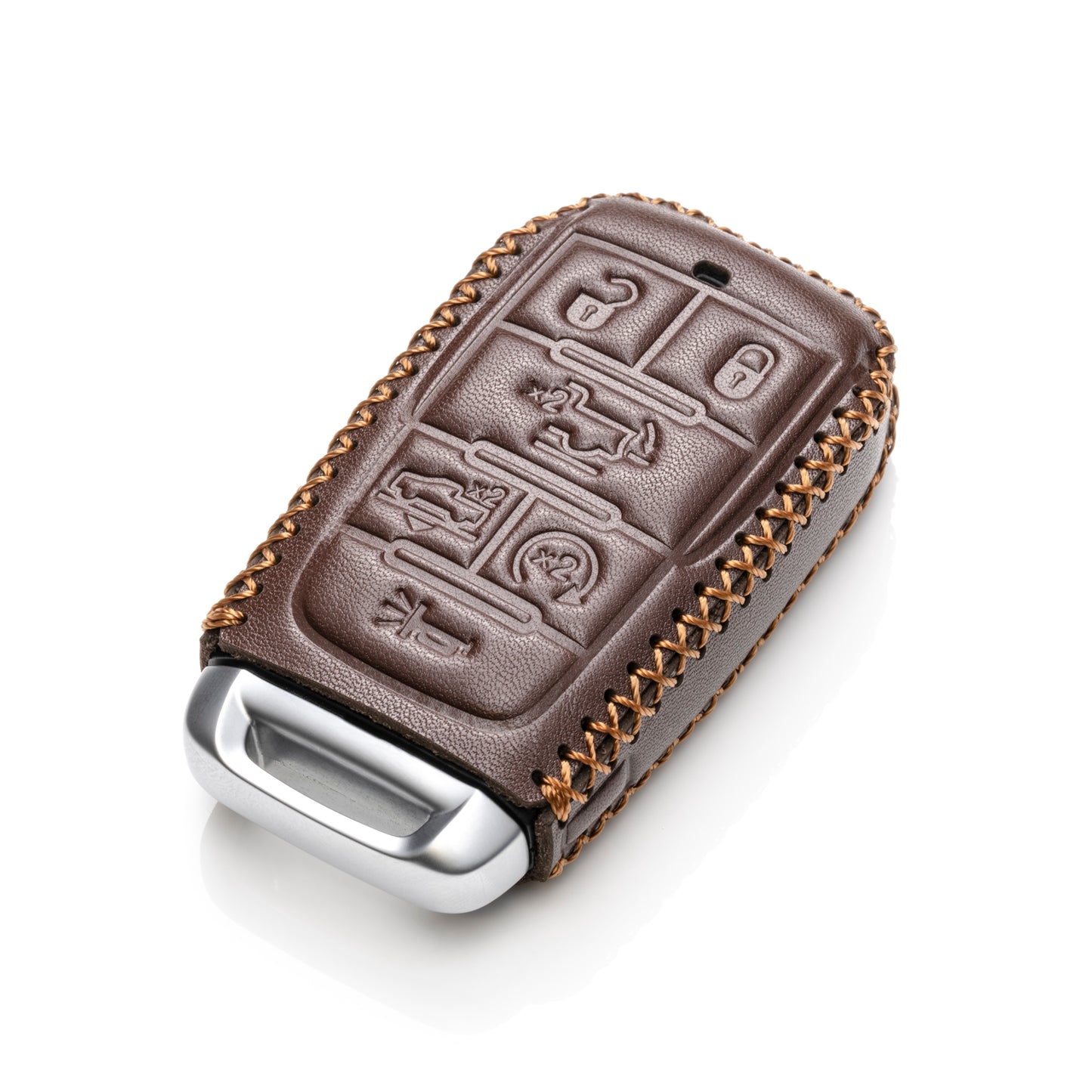 Vitodeco Leather Key Fob Case Compatible for RAM 1500, RAM 2500, RAM 3500 2019-2025, 6-Button