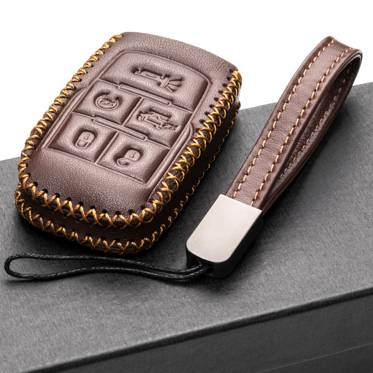 Vitodeco Leather Key Case Compatible for RAM 2019-2025, 5-Button