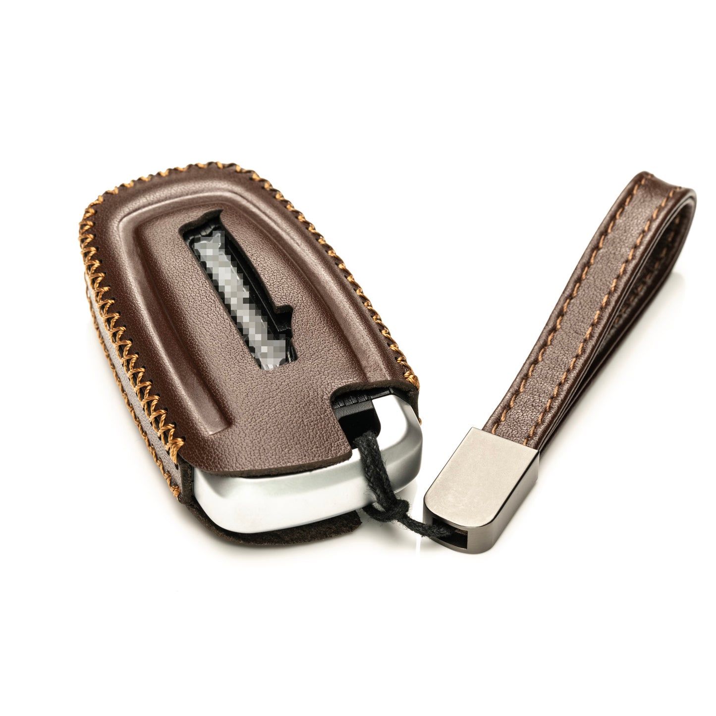 Vitodeco Genuine Leather Smart Key Fob Case Compatible with Ford Raptor 2017-2025, 5-Button