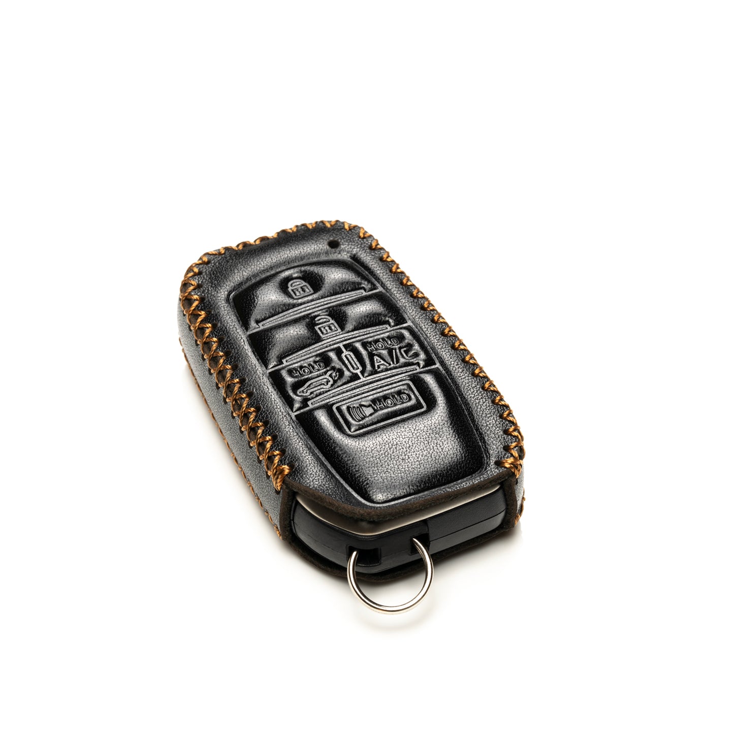 Vitodeco Leather Key Fob Case Compatible for Toyota Rav4 Prime 2025, 5-Button
