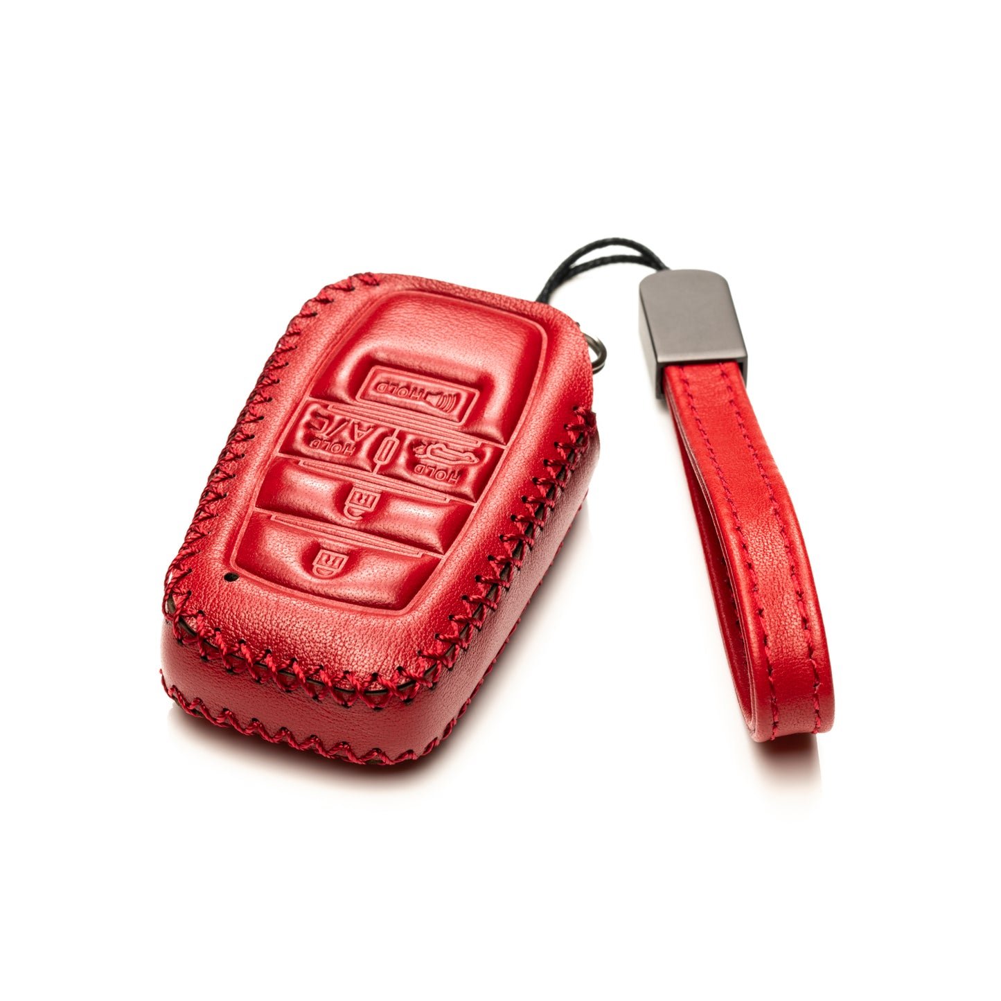 Vitodeco Leather Key Fob Case Compatible for Toyota Rav4 Prime 2025, 5-Button