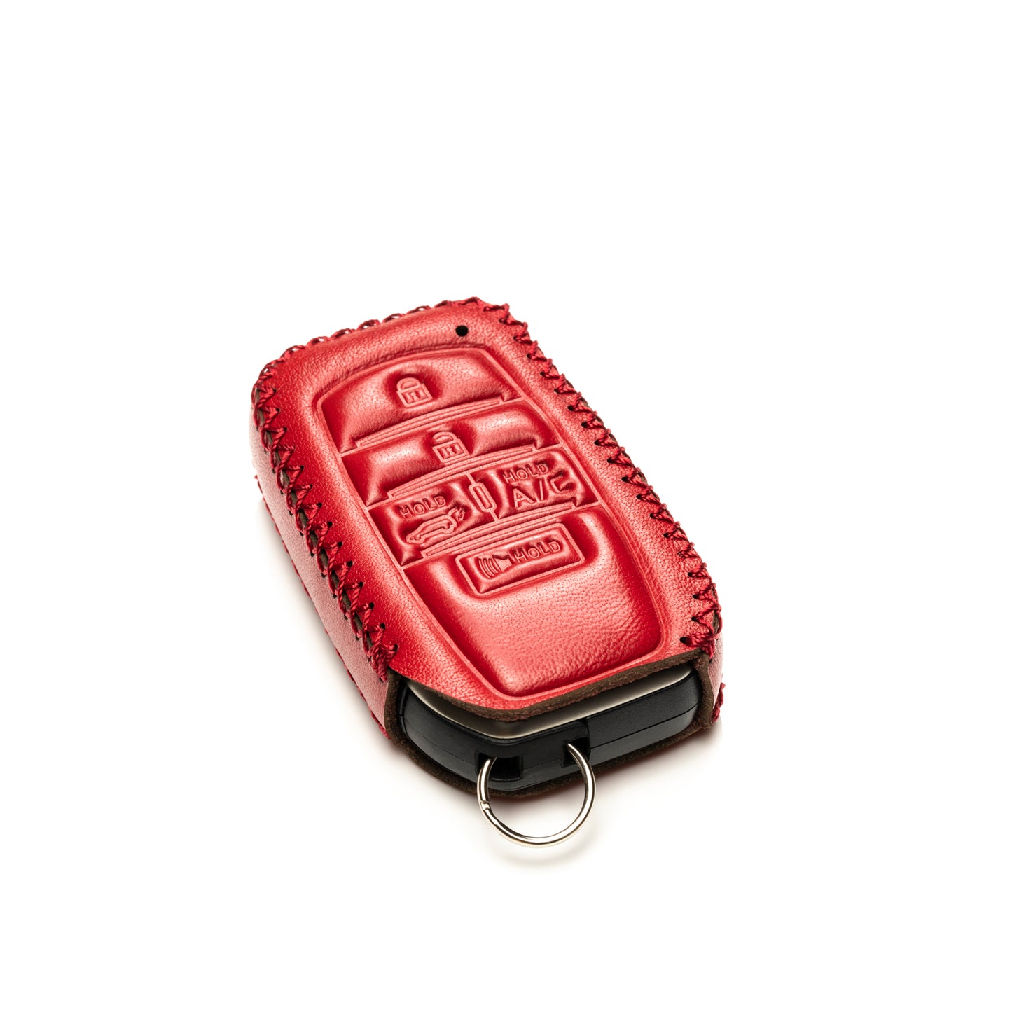 Vitodeco Leather Key Fob Case Compatible for Toyota Rav4 Prime 2025, 5-Button
