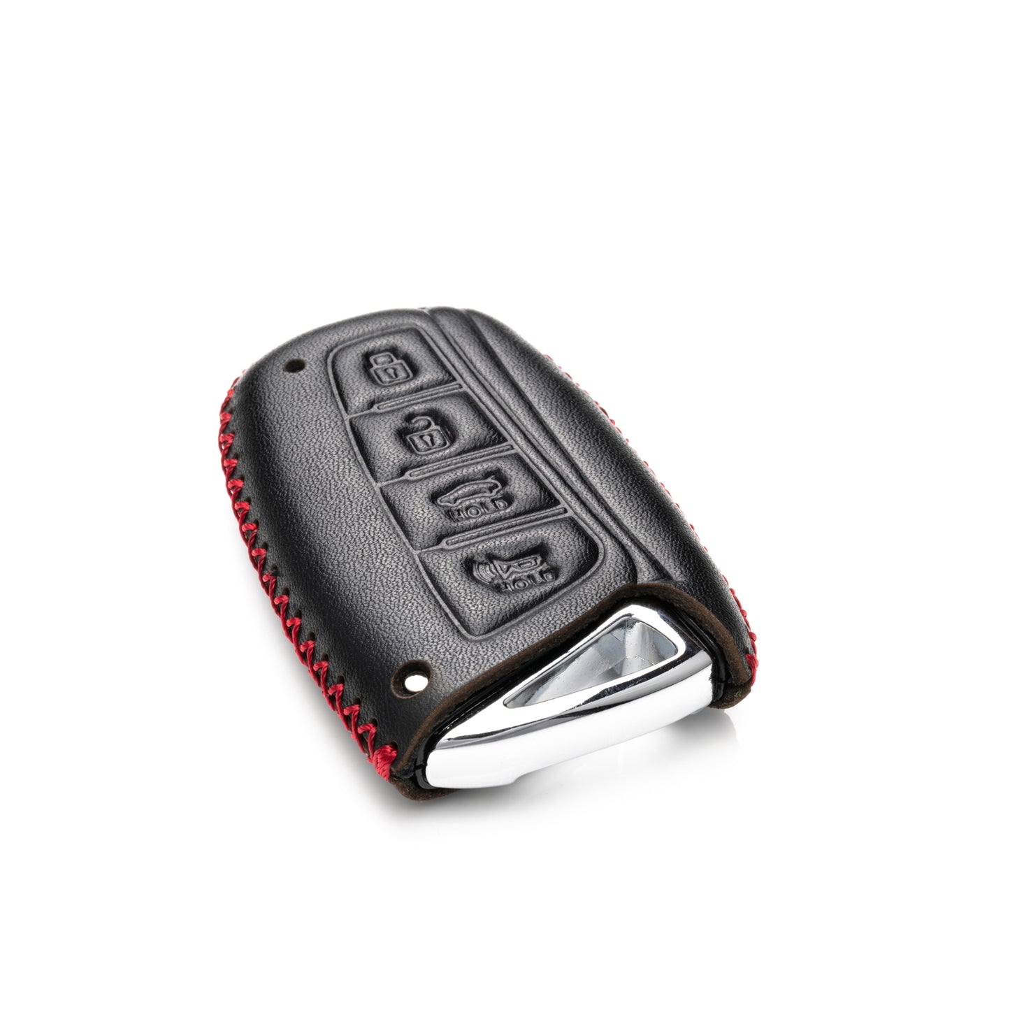 Vitodeco Leather Key Fob Case Compatible for 2013-2017 Hyundai Santa FE, 4-Button