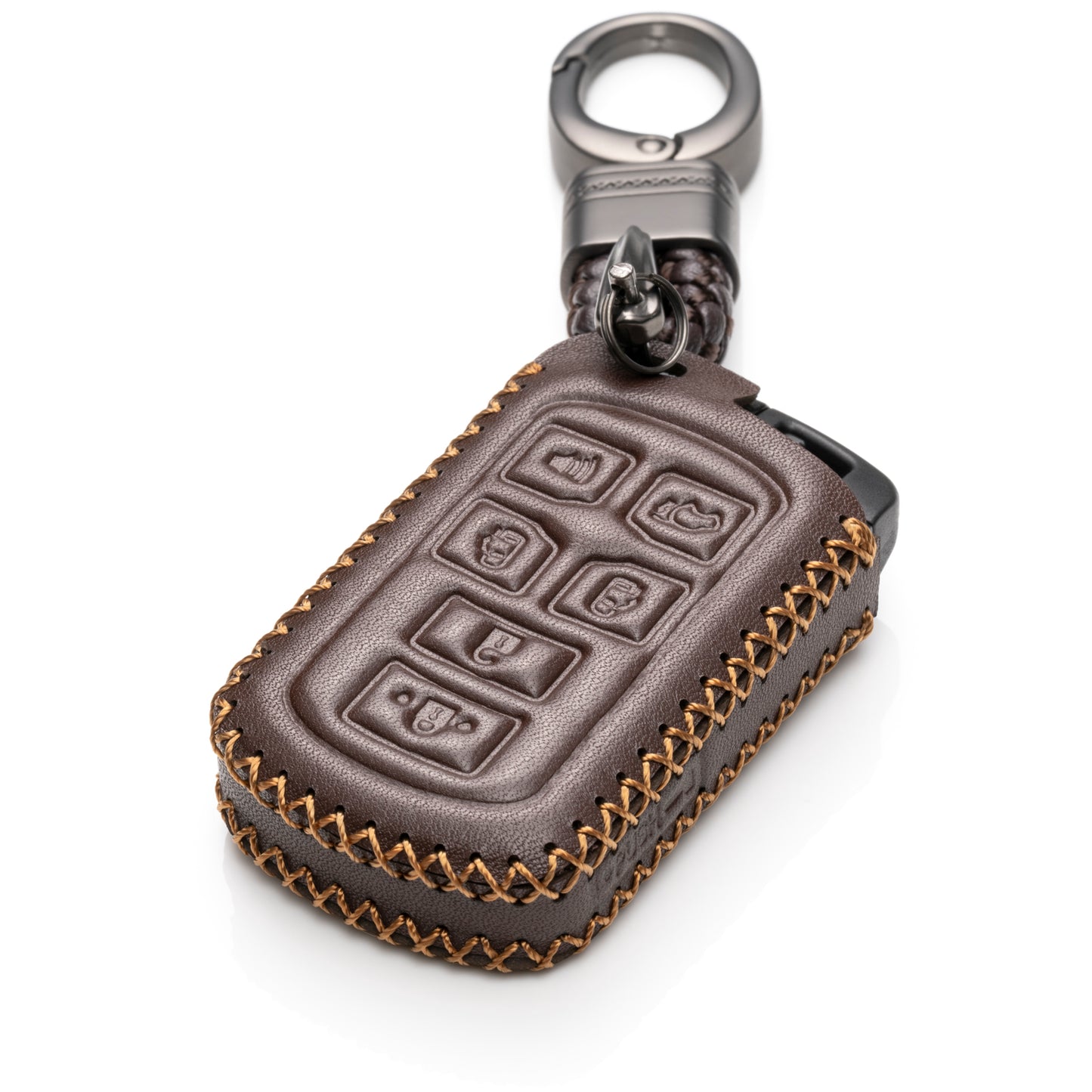 Vitodeco Leather Key Fob Case Compatible for Toyota Sienna 2011-2020, 6-Button