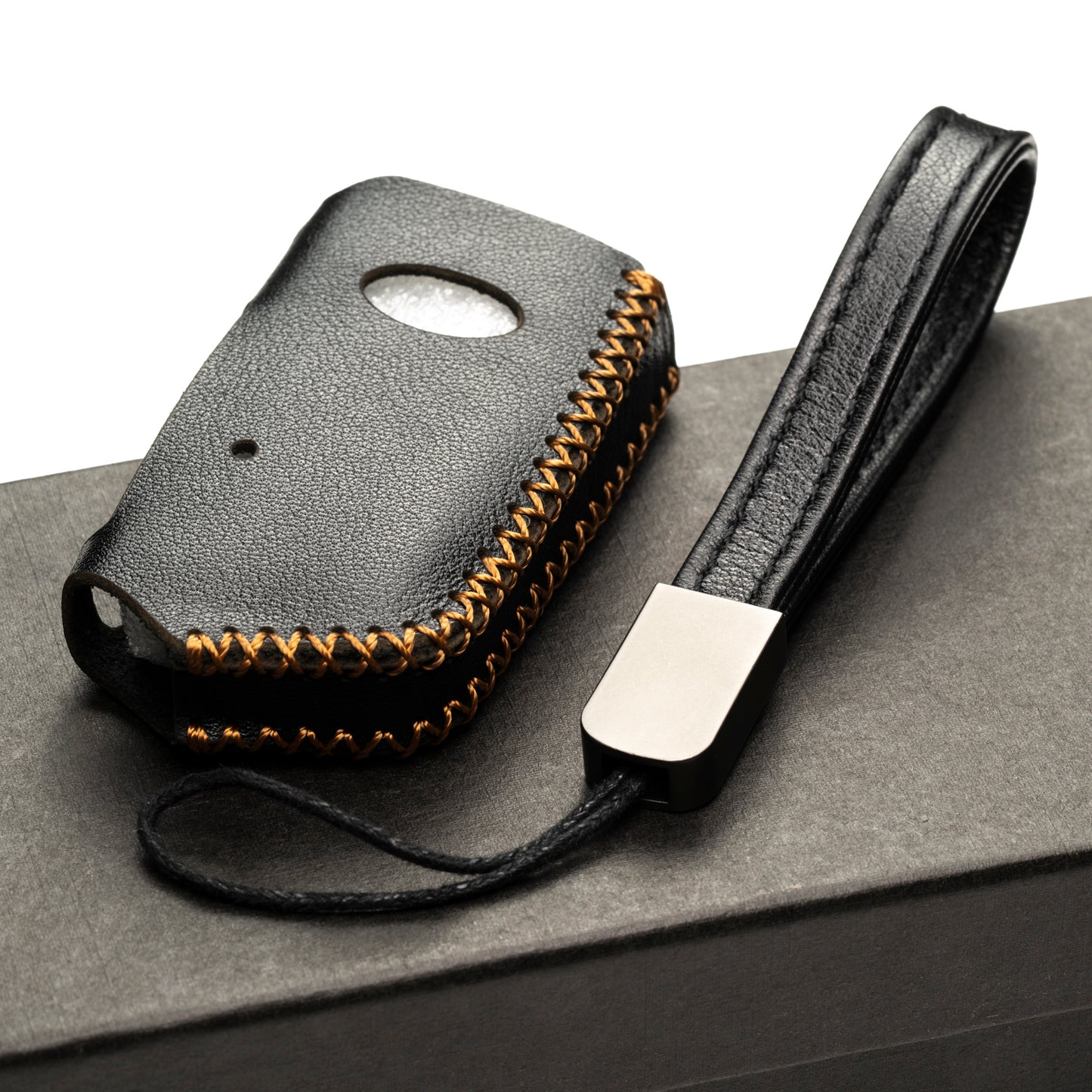 Vitodeco Leather Key Fob Case Compatible for Kia Stinger 2019-2023, 4-Button