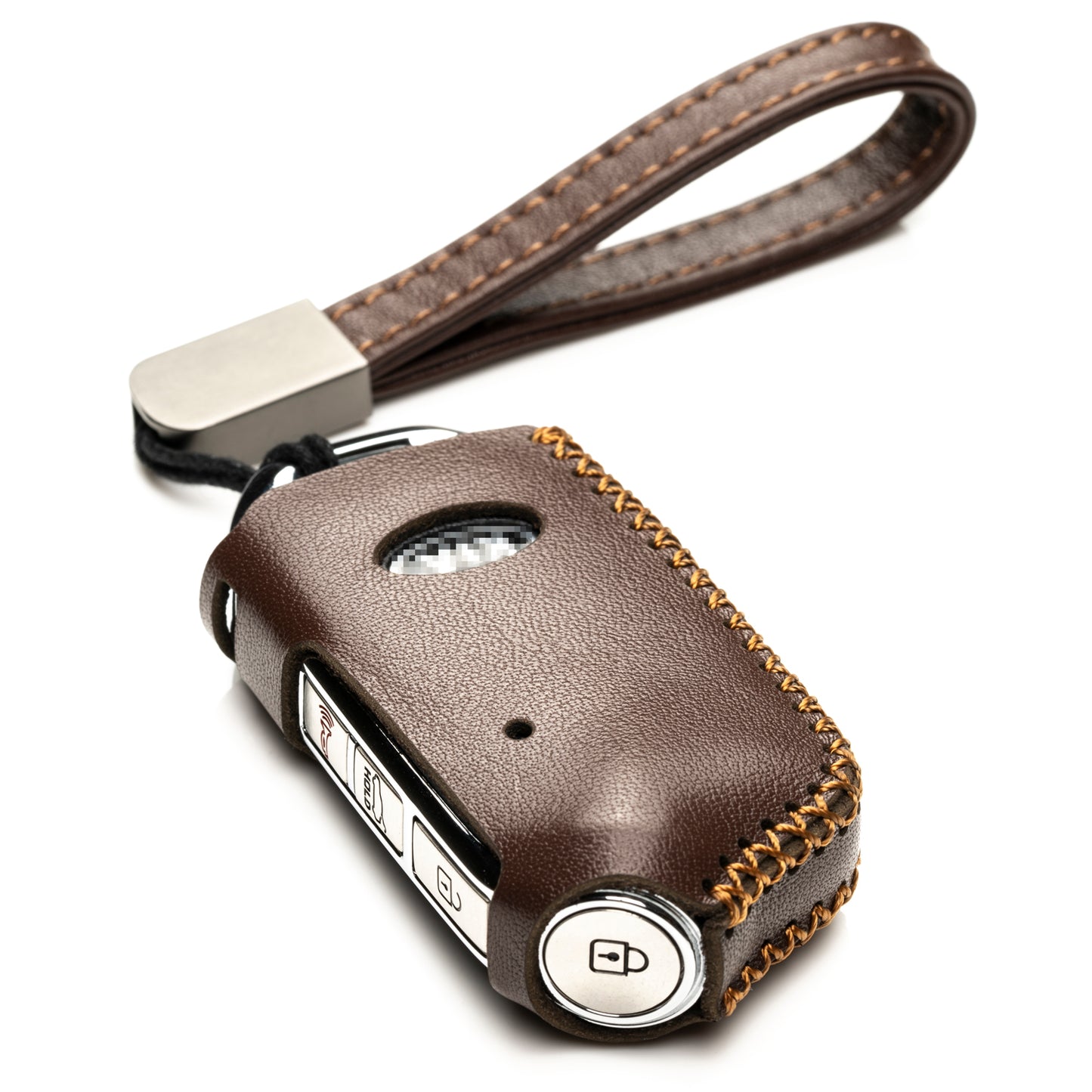 Vitodeco Leather Key Fob Case Compatible for Kia Stinger 2019-2023, 4-Button