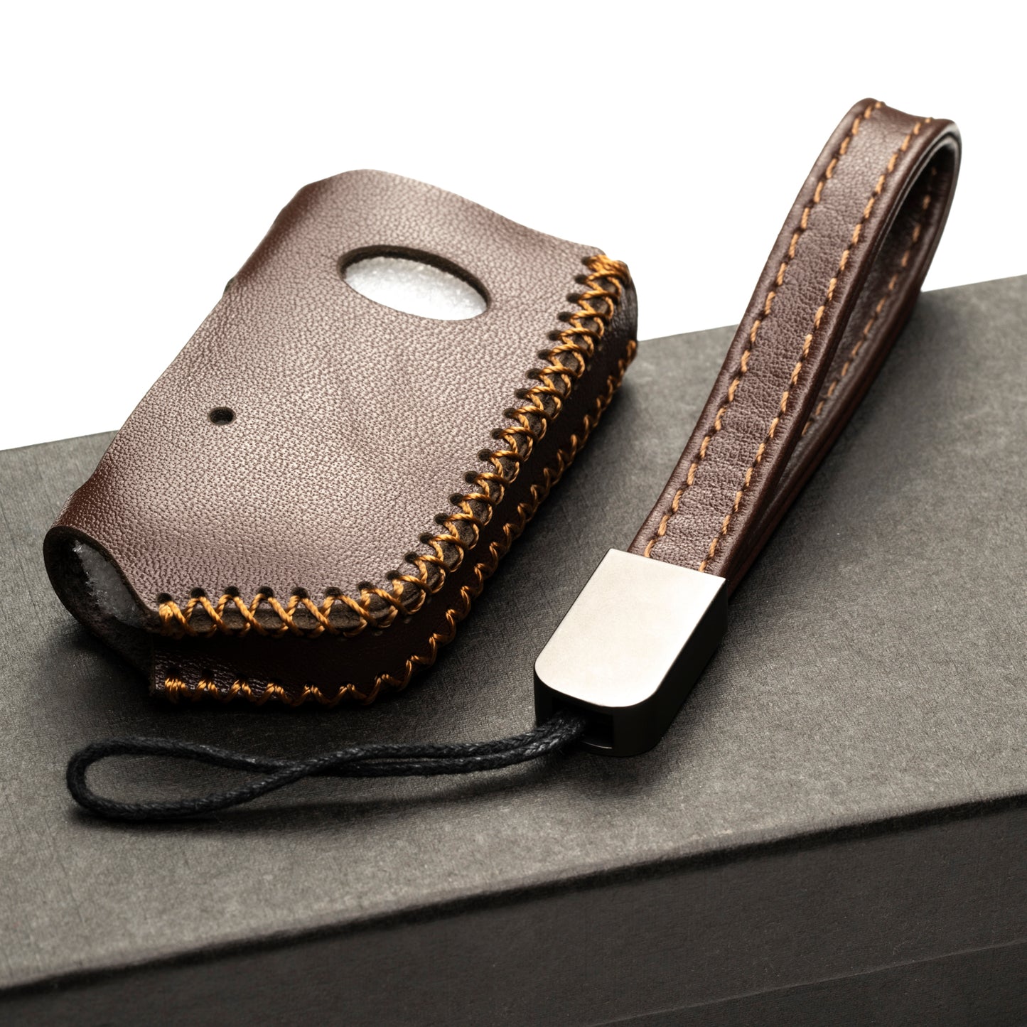 Vitodeco Leather Key Fob Case Compatible for Kia Stinger 2019-2023, 4-Button