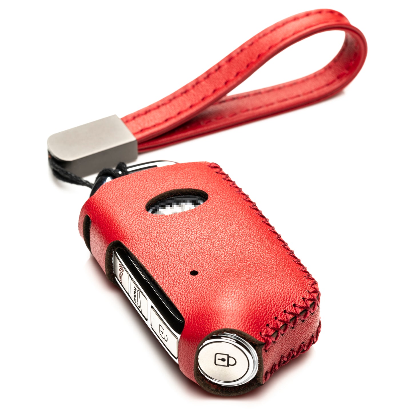 Vitodeco Leather Key Fob Case Compatible for Kia Stinger 2019-2023, 4-Button