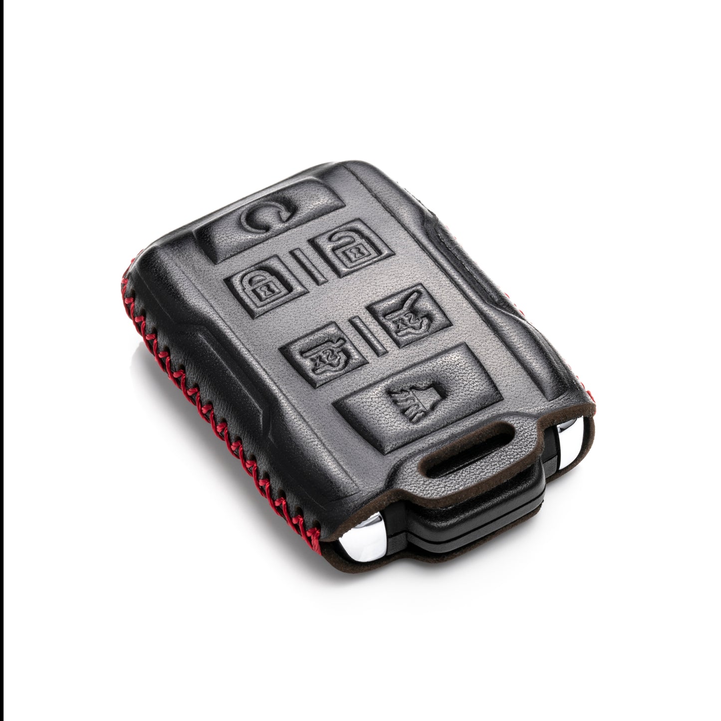 Vitodeco Leather Key Fob Case Compatible for 2015-2019 GMC Yukon, 2015-2019 Chevrolet Tahoe, Suburban, 6-Button