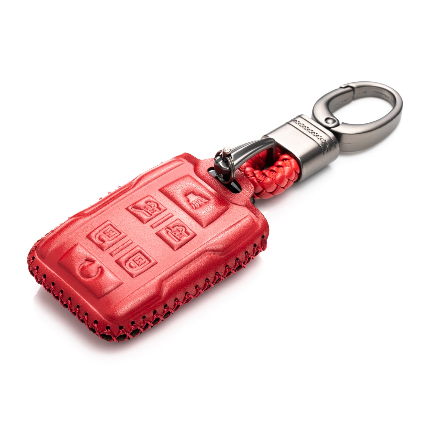 Vitodeco Leather Key Fob Case Compatible for 2015-2019 GMC Yukon, 2015-2019 Chevrolet Tahoe, Suburban, 6-Button