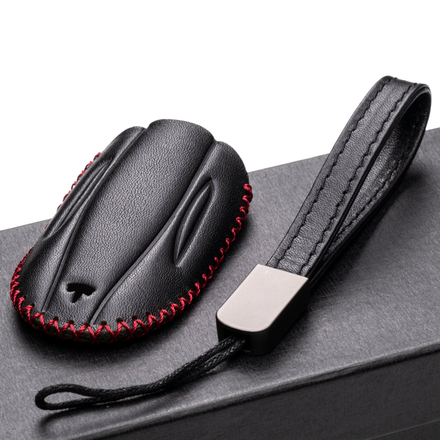 Vitodeco Leather Key Fob Case Compatible for Tesla Model S, Model 3, Model Y