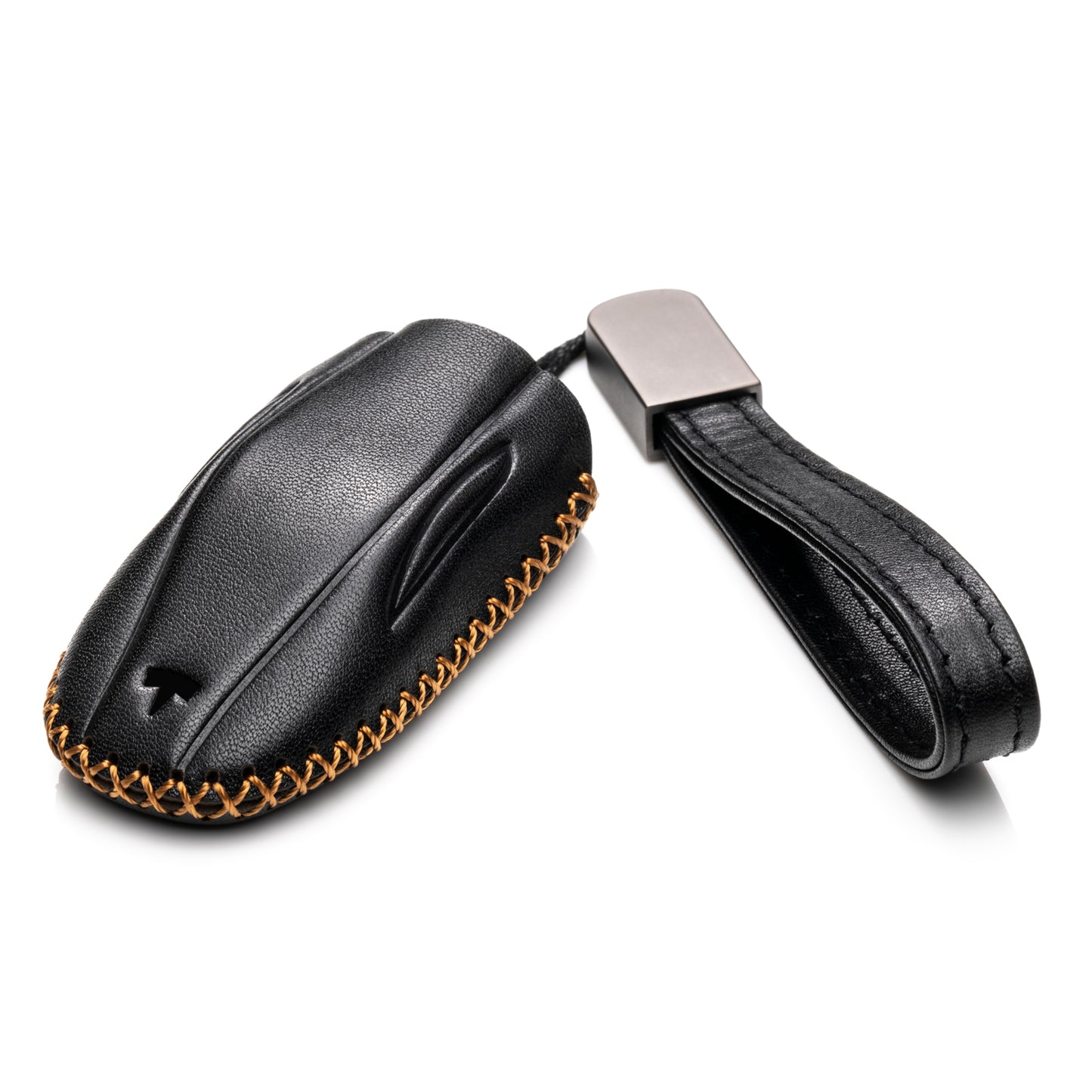 Vitodeco Leather Key Fob Case Compatible for Tesla Model S, Model 3, Model Y