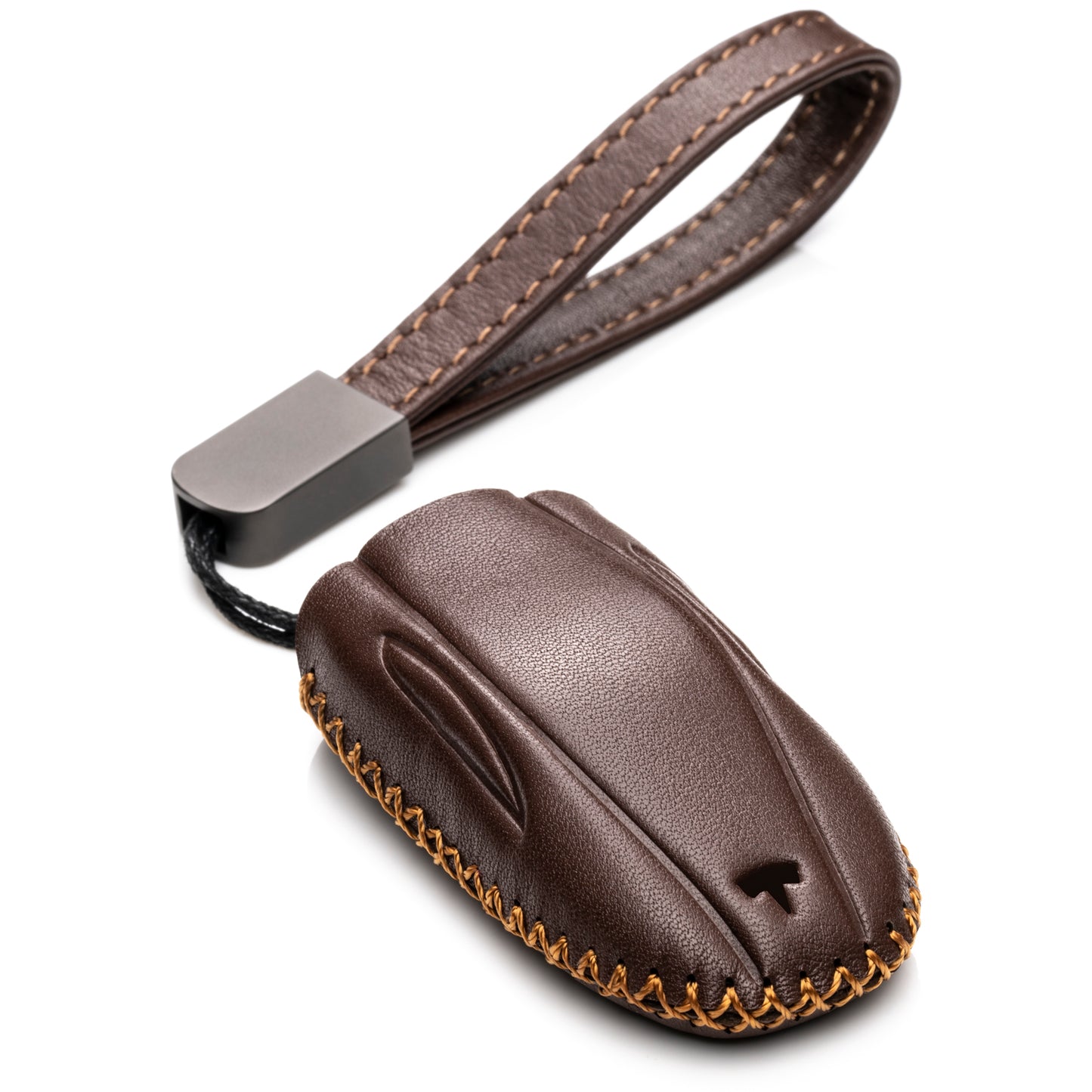 Vitodeco Leather Key Fob Case Compatible for Tesla Model S, Model 3, Model Y