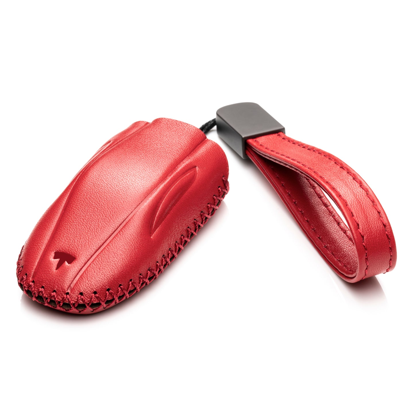 Vitodeco Leather Key Fob Case Compatible for Tesla Model S, Model 3, Model Y