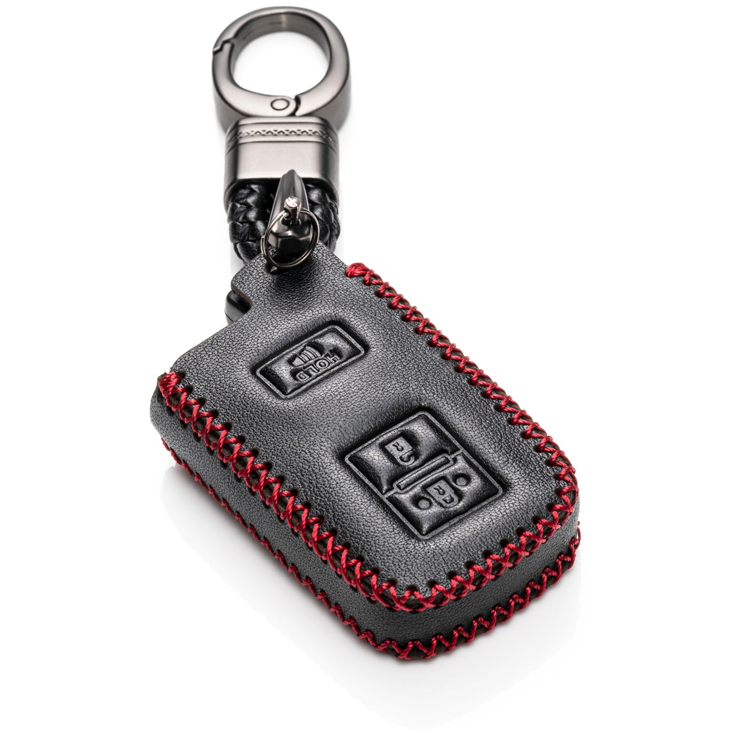 Vitodeco Leather Key Case Compatible for Toyota Corolla, Camry, Avalon, Rav 4, Highlander, 3-Button
