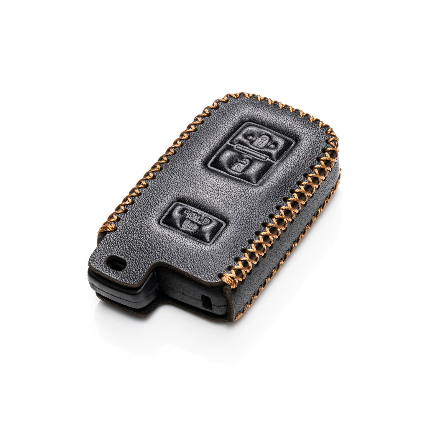 Vitodeco Leather Key Case Compatible for Toyota Corolla, Camry, Avalon, Rav 4, Highlander, 3-Button