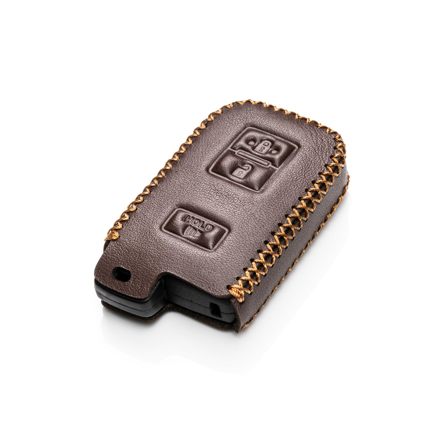Vitodeco Leather Key Case Compatible for Toyota Corolla, Camry, Avalon, Rav 4, Highlander, 3-Button