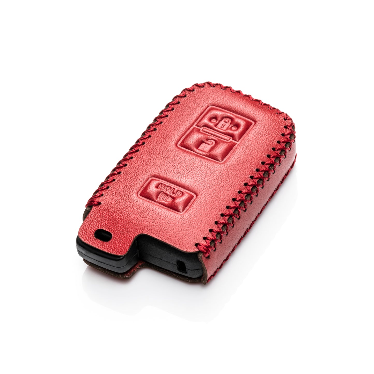 Vitodeco Leather Key Case Compatible for Toyota Corolla, Camry, Avalon, Rav 4, Highlander, 3-Button