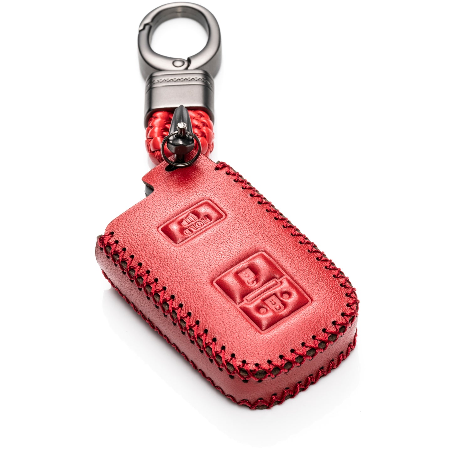 Vitodeco Leather Key Case Compatible for Toyota Corolla, Camry, Avalon, Rav 4, Highlander, 3-Button