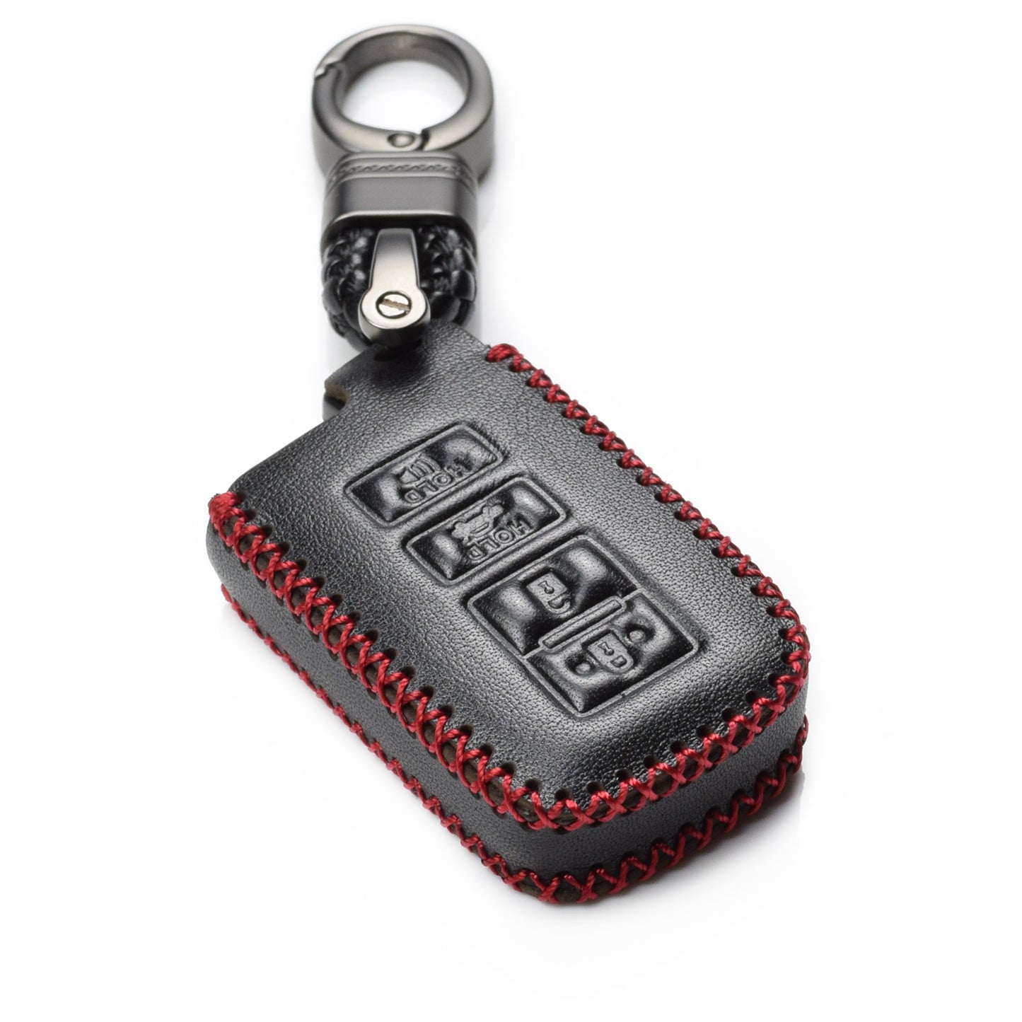 Vitodeco Leather Key Case Compatible for Toyota Corolla, Camry, Avalon, Rav 4, Highlander, 4-Button
