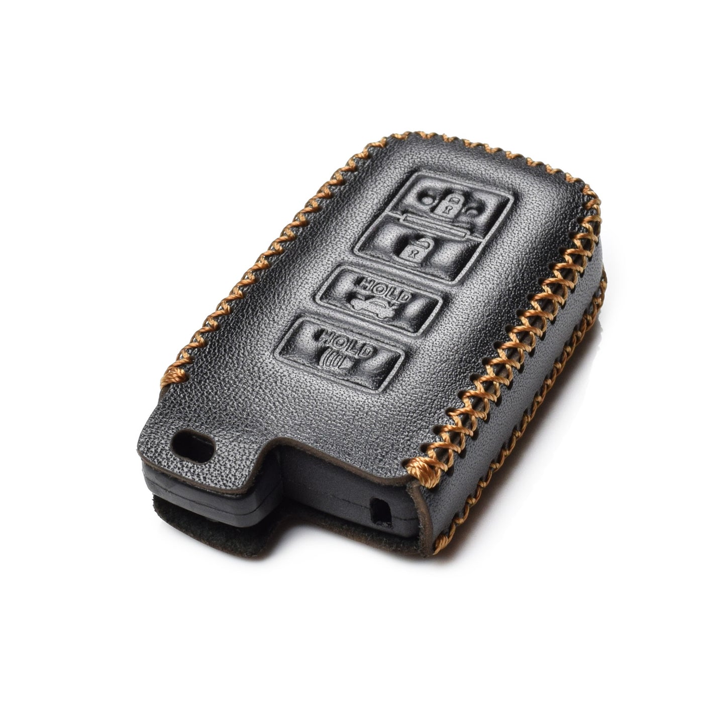 Vitodeco Leather Key Case Compatible for Toyota Corolla, Camry, Avalon, Rav 4, Highlander, 4-Button