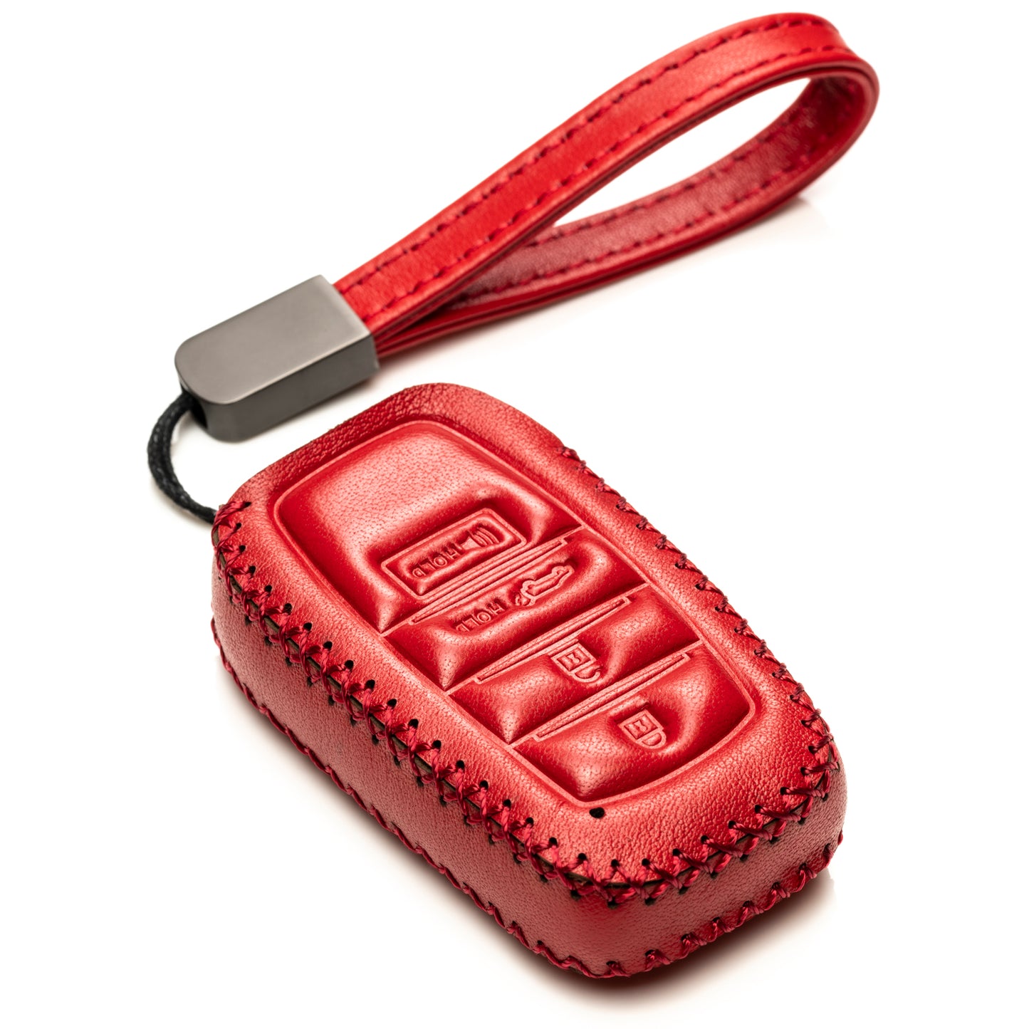 Vitodeco Genuine Leather Smart Key Fob Case Compatible with Land Cruiser, 4Runner, Highlander, RAV4, Camry, Grand Highlander, Sequoia, Venza 2019 - 2025, 4-Button