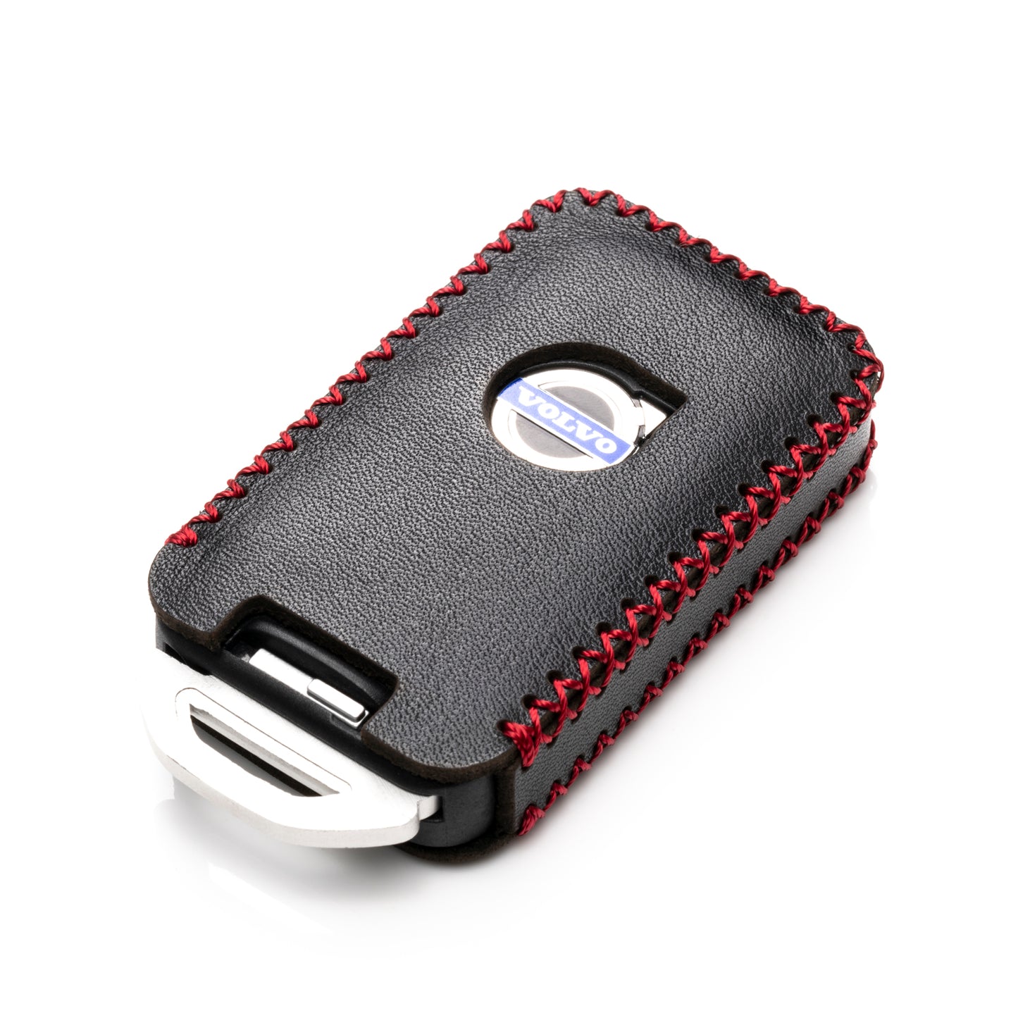 Vitodeco Genuine Leather Smart Key Fob Case Compatible with Volvo S60, S80, V70, XC60, XC70, 6-Button