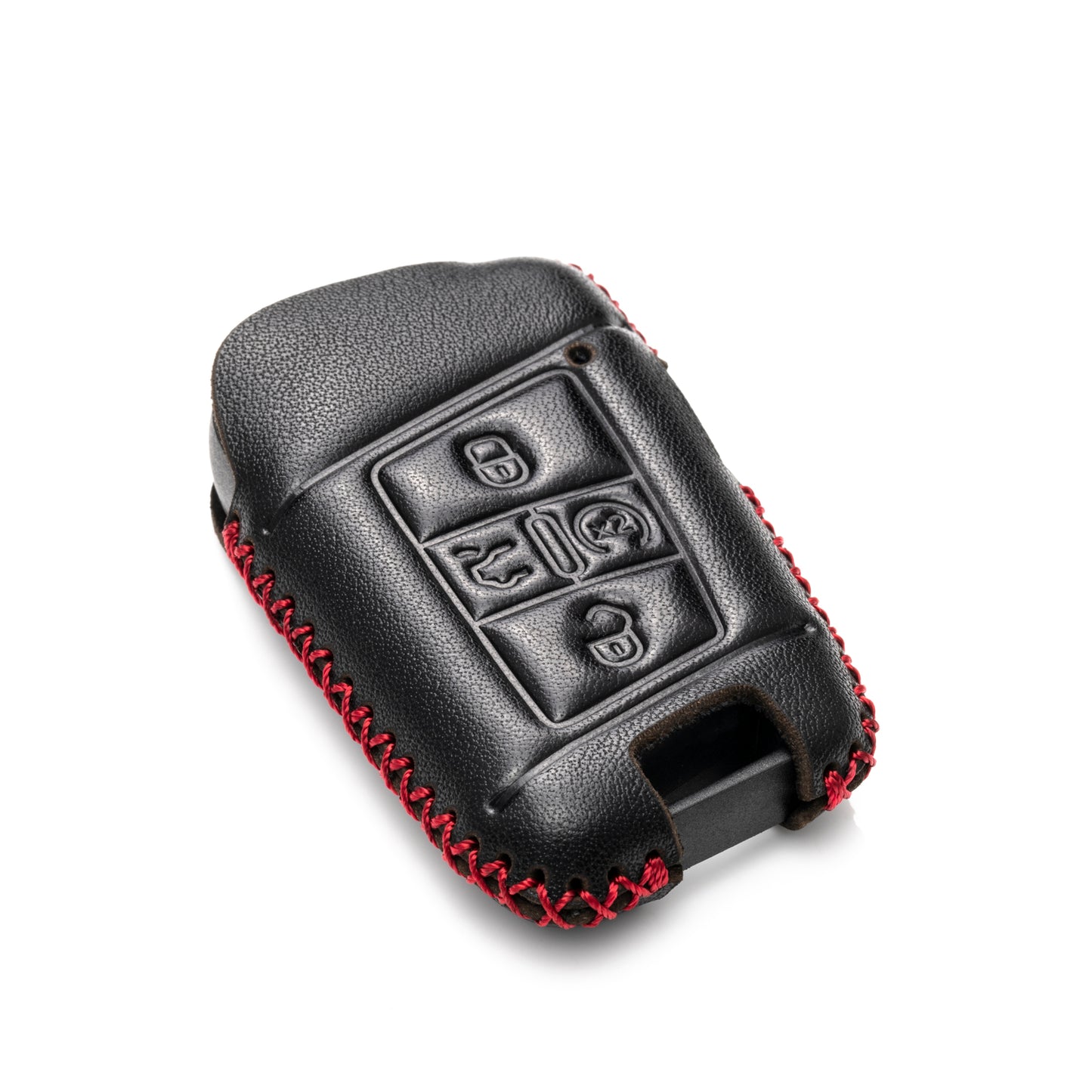 Vitodeco Genuine Leather Smart Key Fob Case Compatible with Volkswagen Atlas, Jetta, Passat, Arteon, Tiguan, Golf GTI, Golf R 2018 - 2024 , 5-Button