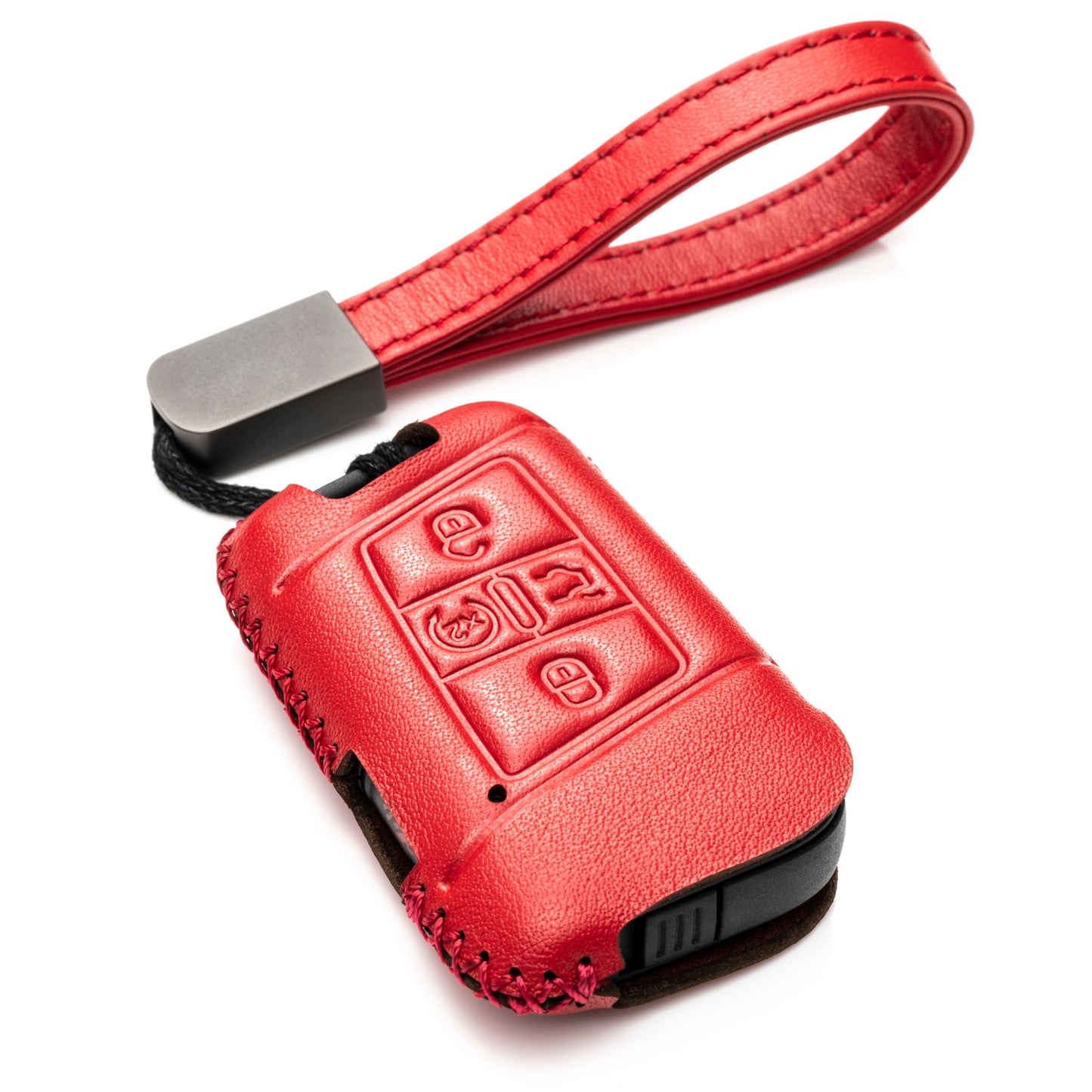 Vitodeco Genuine Leather Smart Key Fob Case Compatible with Volkswagen Atlas, Jetta, Passat, Arteon, Tiguan, Golf GTI, Golf R 2018 - 2024 , 5-Button