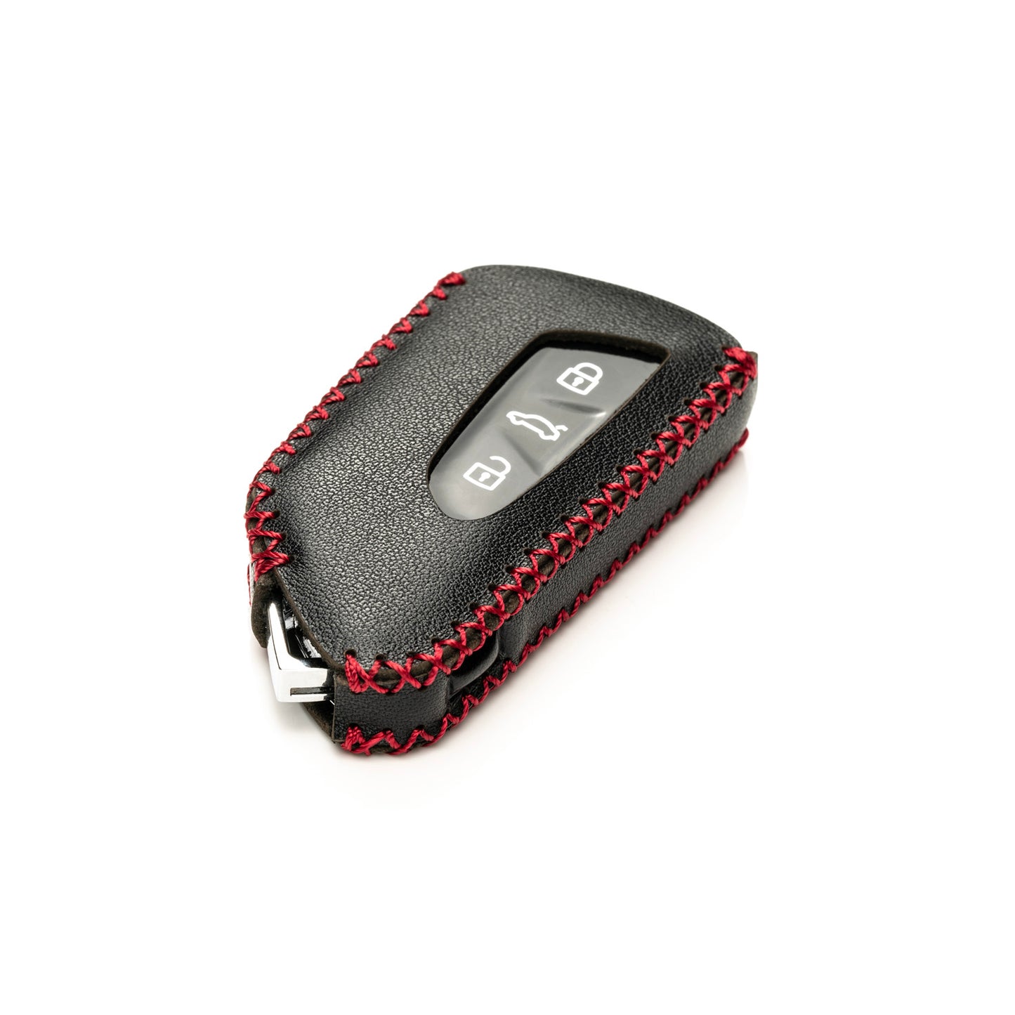 Vitodeco Genuine Leather Smart Key Fob Case Compatible with 2022-2025 Volkswagen MK8 Golf GTI, ID4, 2025 Atlas, 3-Button
