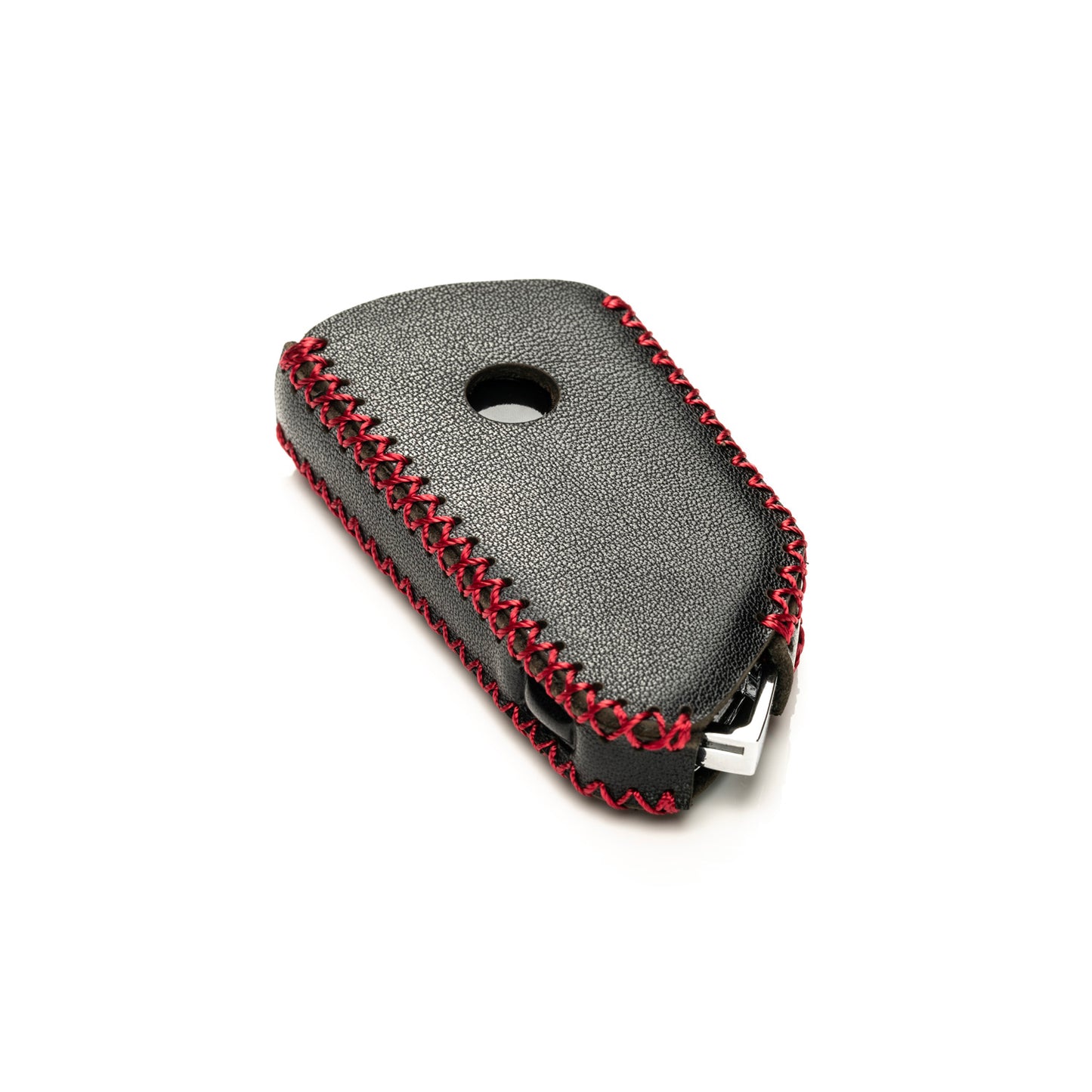 Vitodeco Genuine Leather Smart Key Fob Case Compatible with 2022-2025 Volkswagen MK8 Golf GTI, ID4, 2025 Atlas, 3-Button