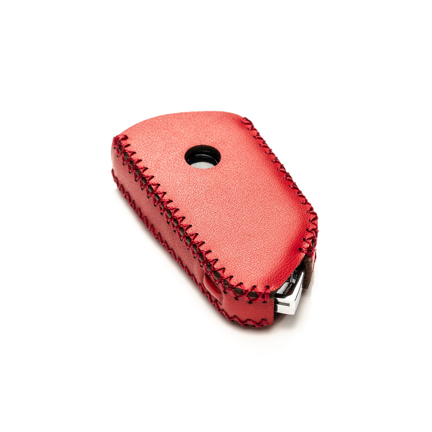 Vitodeco Genuine Leather Smart Key Fob Case Compatible with 2022-2025 Volkswagen MK8 Golf GTI, ID4, 2025 Atlas, 3-Button