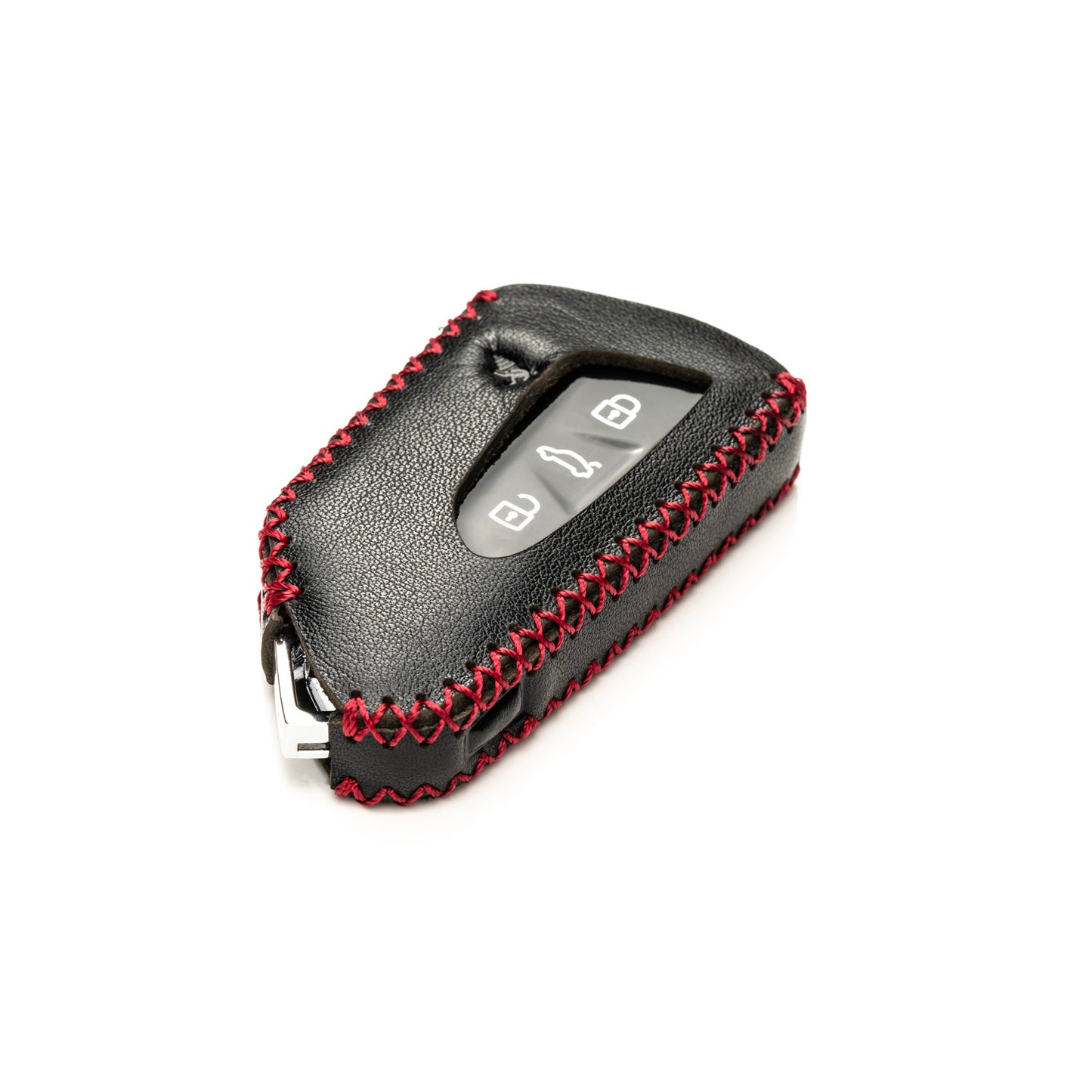 Vitodeco Genuine Leather Smart Key Fob Case Compatible with 2022-2025 Volkswagen MK8 Golf GTI, ID4, 2025 Atlas, 4-Button