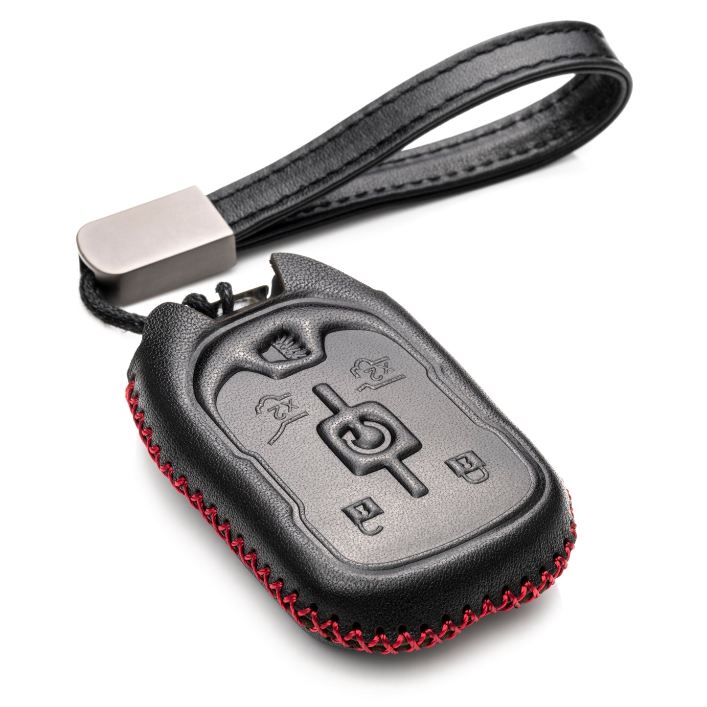 Vitodeco Leather Key Fob Case Compatible for 2015-2021 GMC Yukon, Yukon XL, Yukon Denali, 6-Button