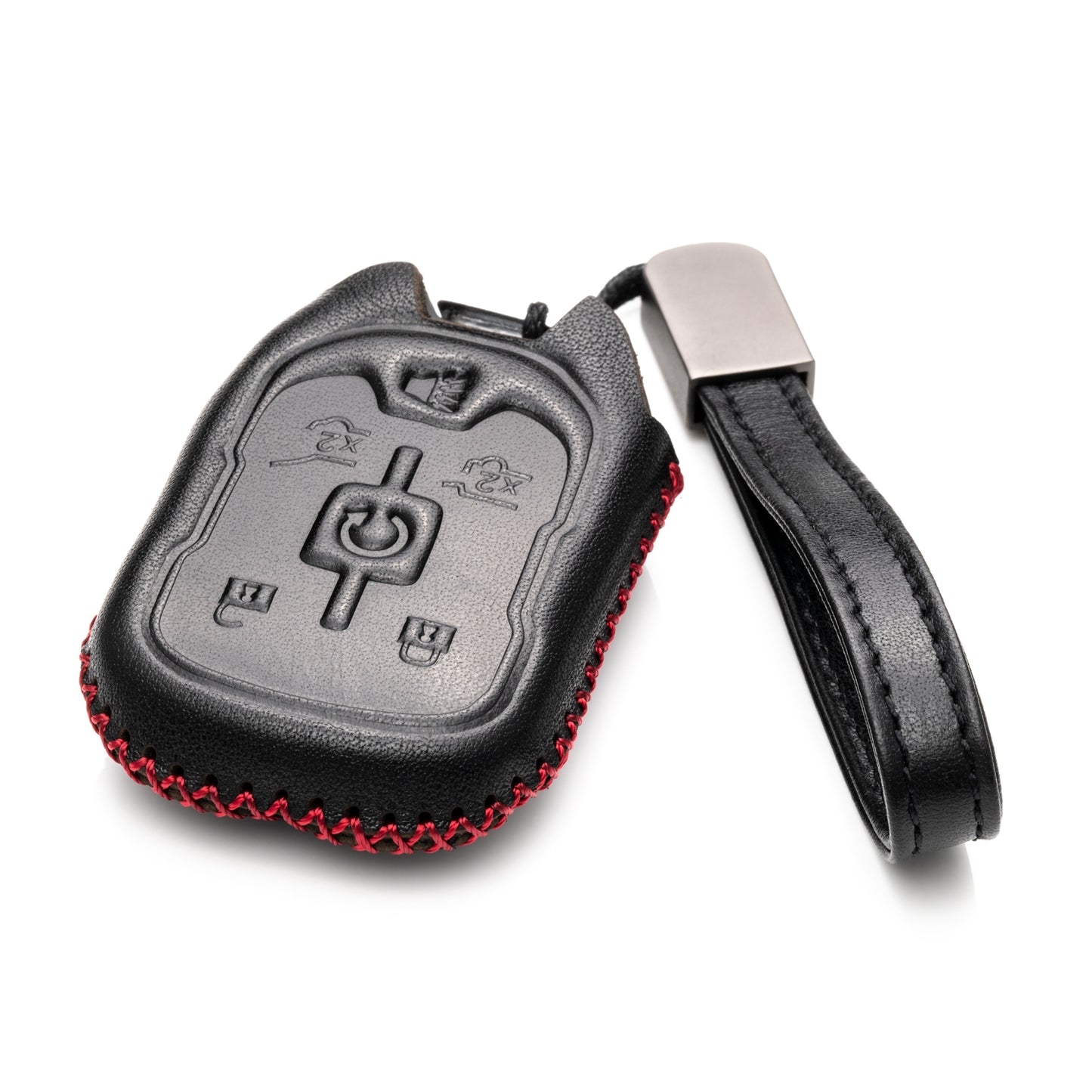 Vitodeco Leather Key Fob Case Compatible for 2015-2021 GMC Yukon, Yukon XL, Yukon Denali, 6-Button