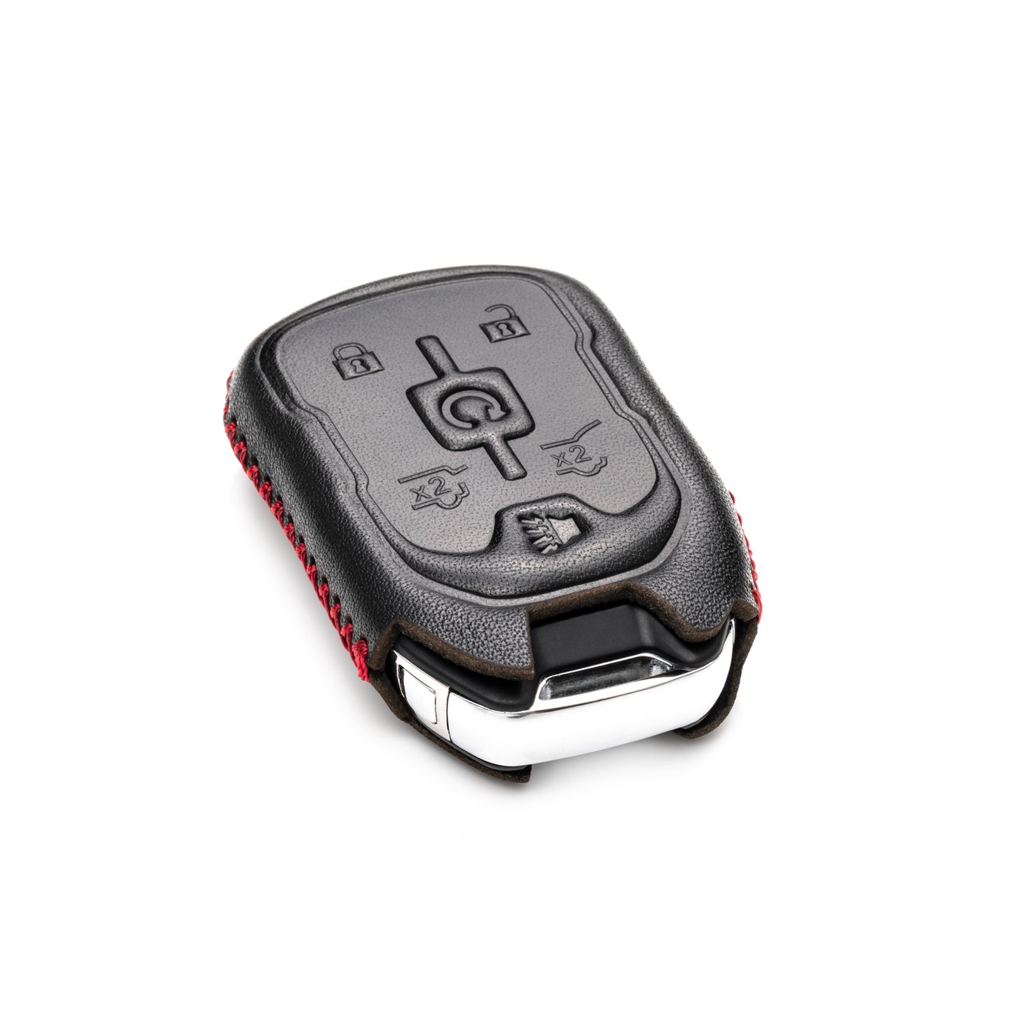 Vitodeco Leather Key Fob Case Compatible for 2015-2021 GMC Yukon, Yukon XL, Yukon Denali, 6-Button