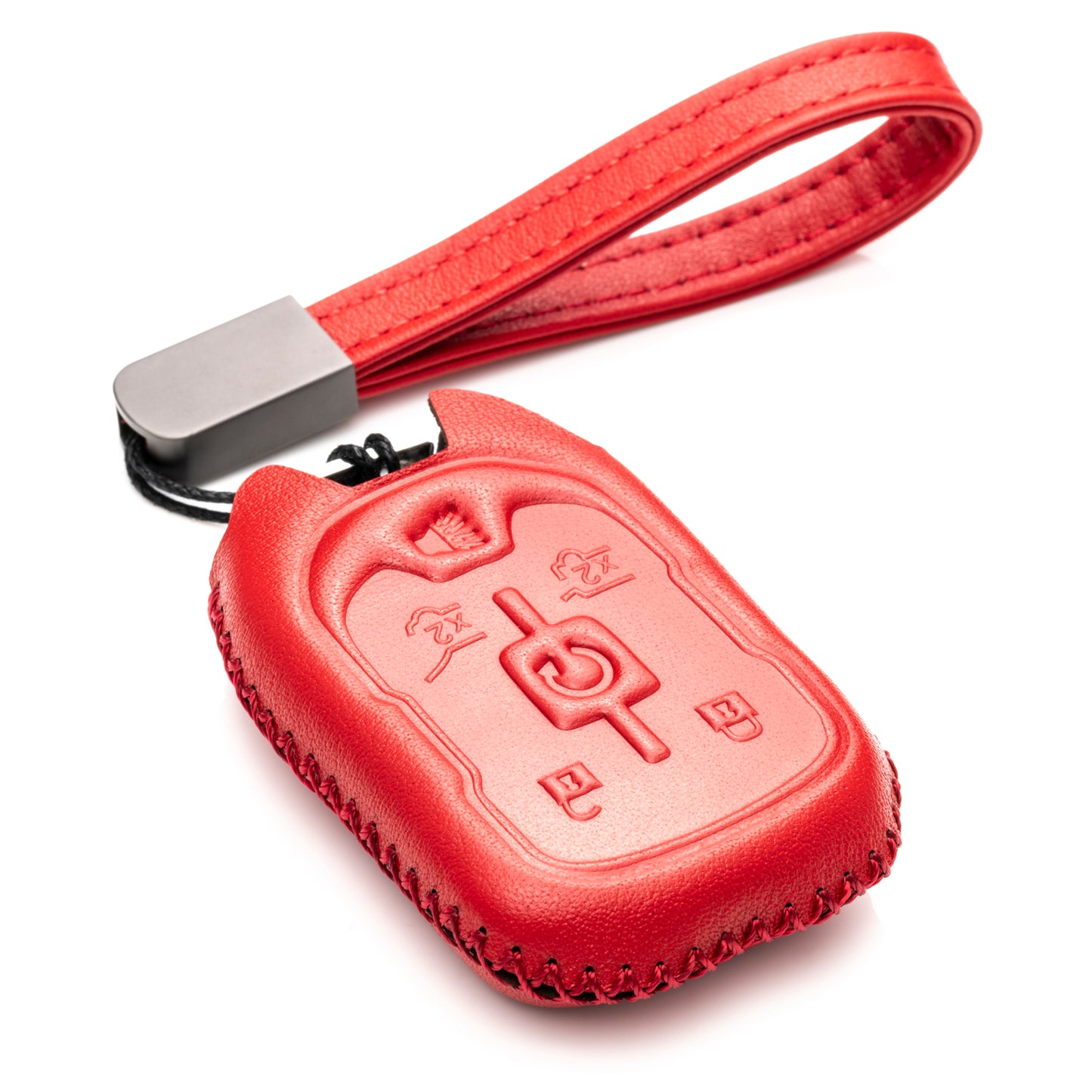 Vitodeco Leather Key Fob Case Compatible for 2015-2021 GMC Yukon, Yukon XL, Yukon Denali, 6-Button