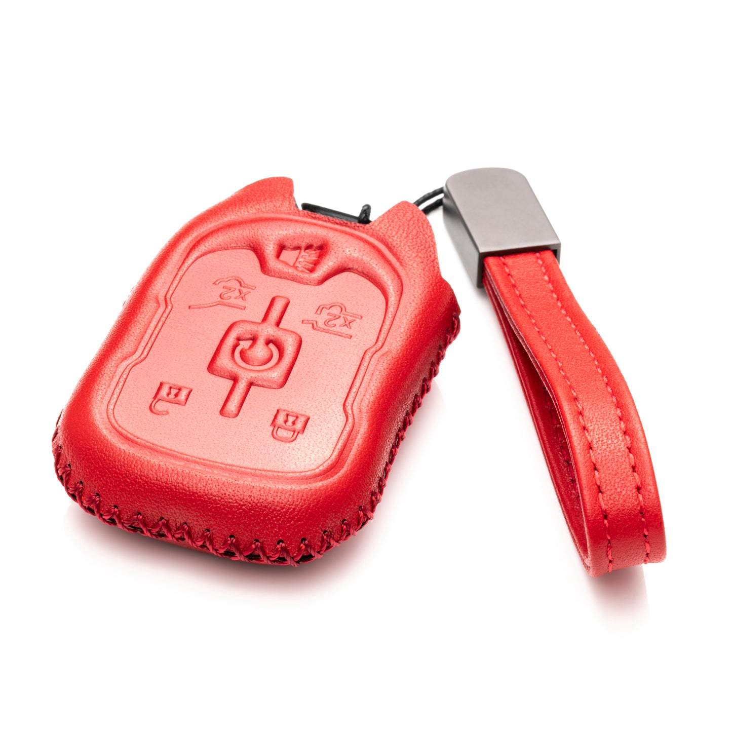 Vitodeco Leather Key Fob Case Compatible for 2015-2021 GMC Yukon, Yukon XL, Yukon Denali, 6-Button