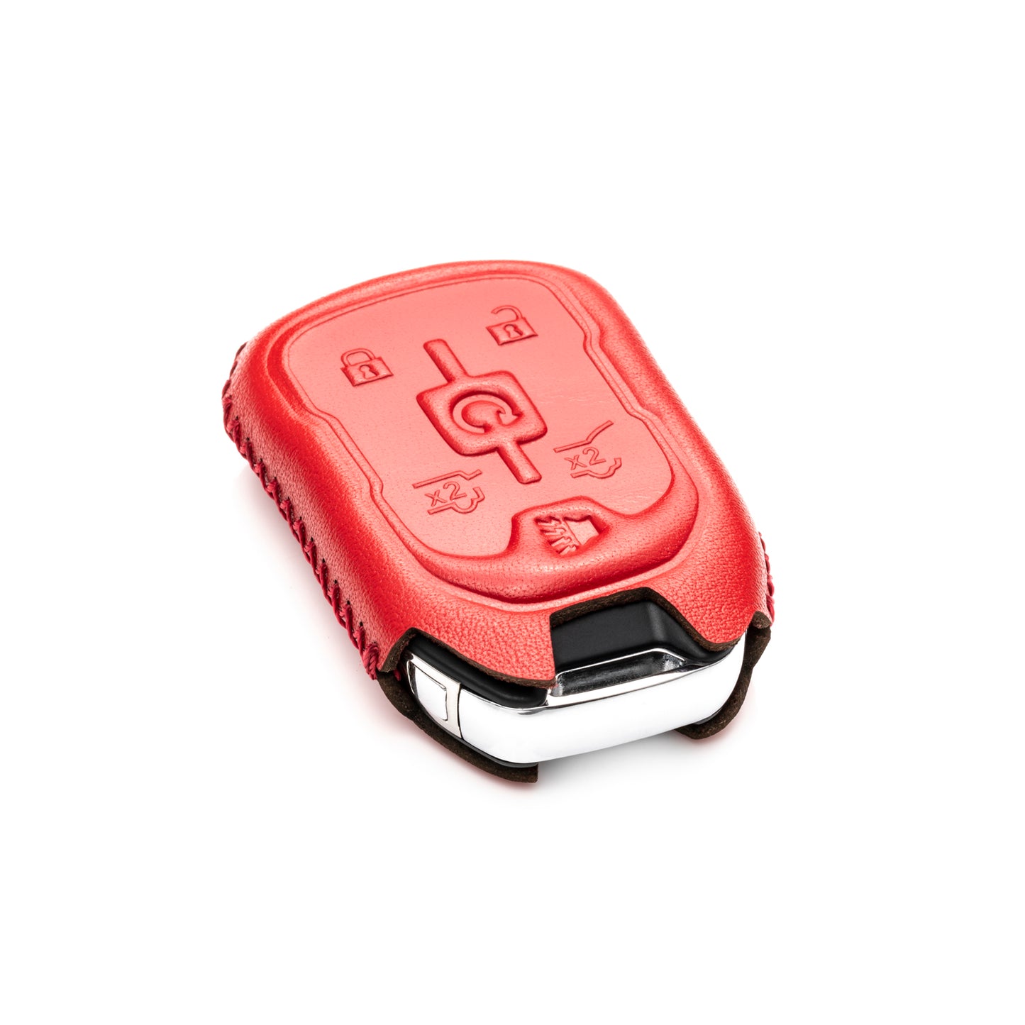 Vitodeco Leather Key Fob Case Compatible for 2015-2021 GMC Yukon, Yukon XL, Yukon Denali, 6-Button