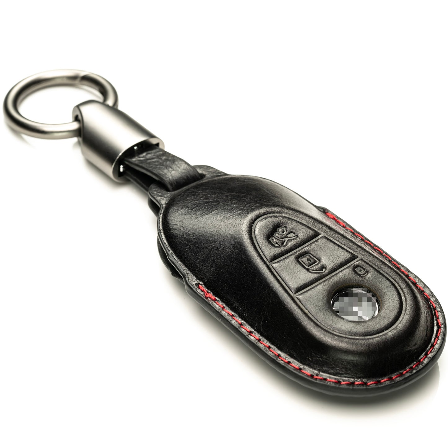 Vitodeco Superior 3D Leather Key Fob Case Compatible for Mercedes-Benz C-Class, S-Class, GLC, EQB SUV, EQS Sedan, EQS SUV, EQE Sedan, EQE SUV 2023-2025, 3-Button